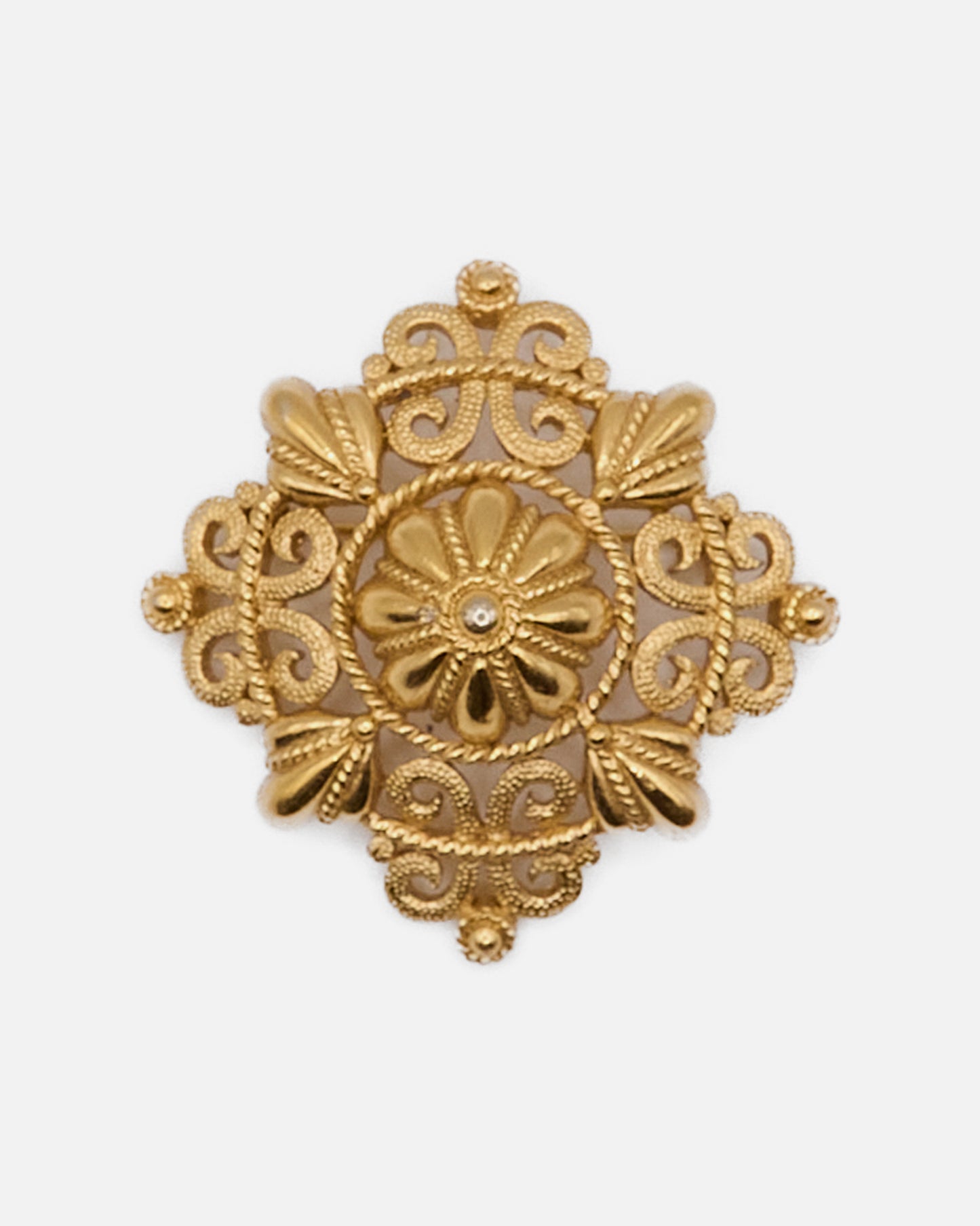 Etruscan tri-light brooch