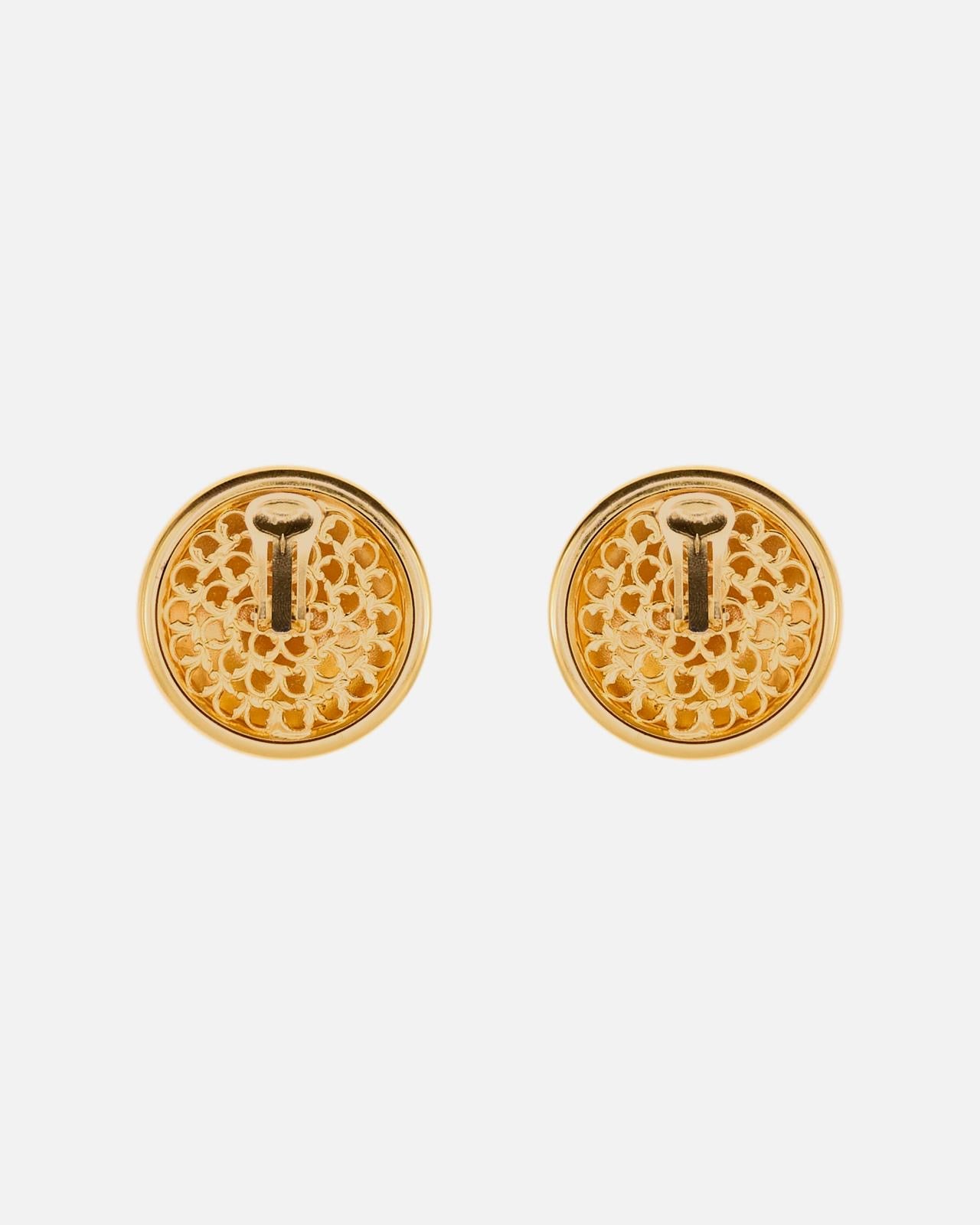 Boucles d'oreilles à monture dorée