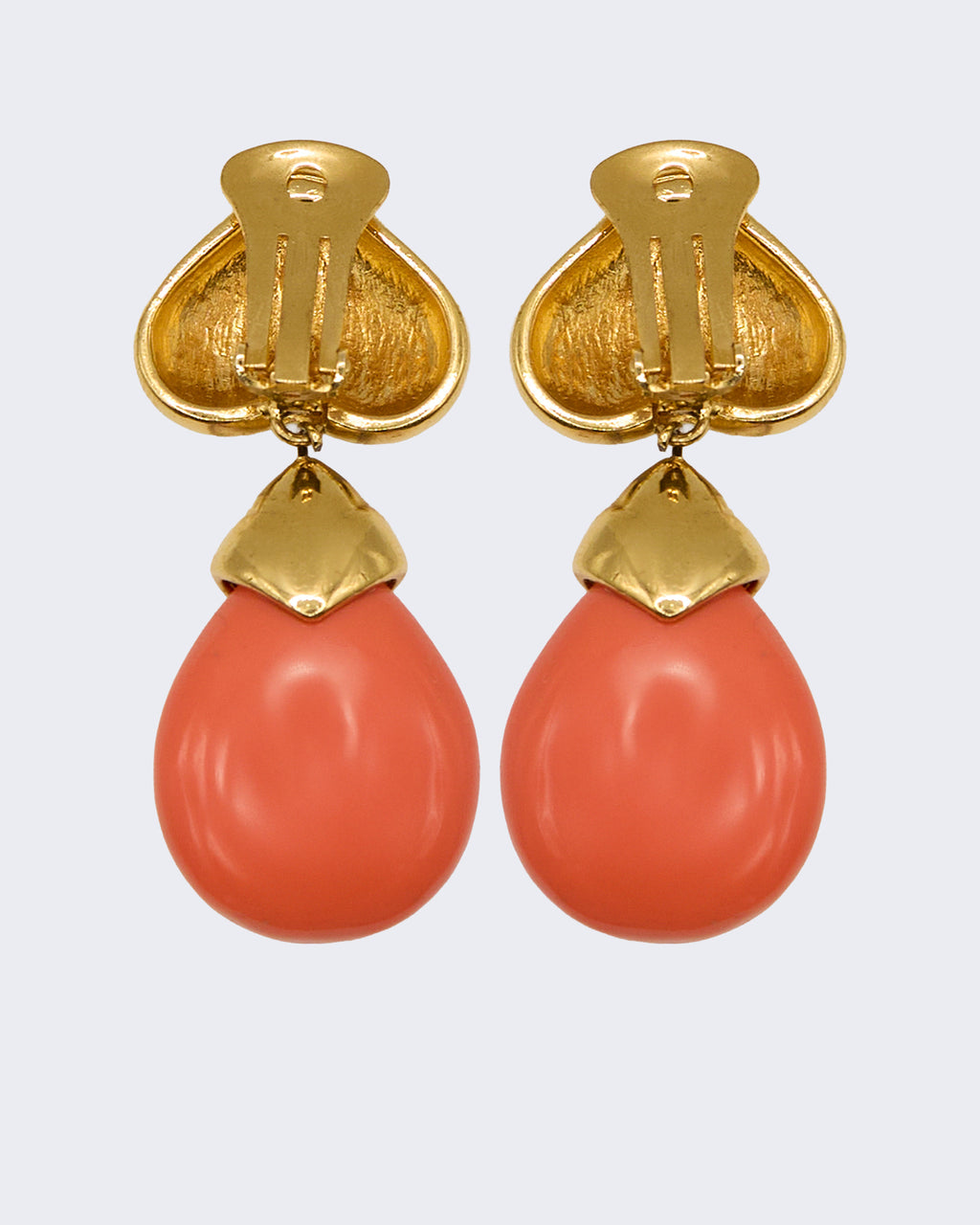 “Coral Spades” Earrings