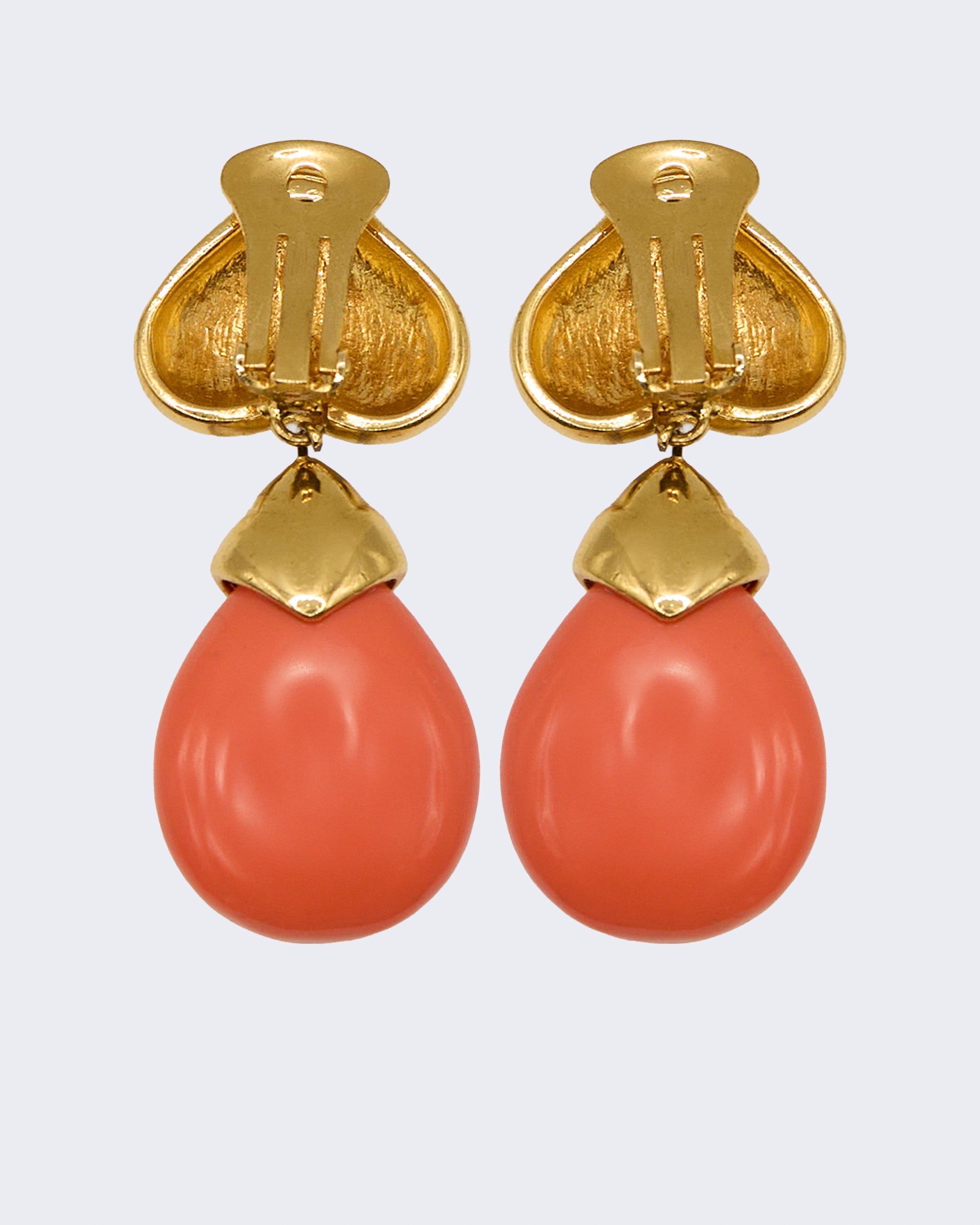 Boucles d'oreilles « Piques corail »