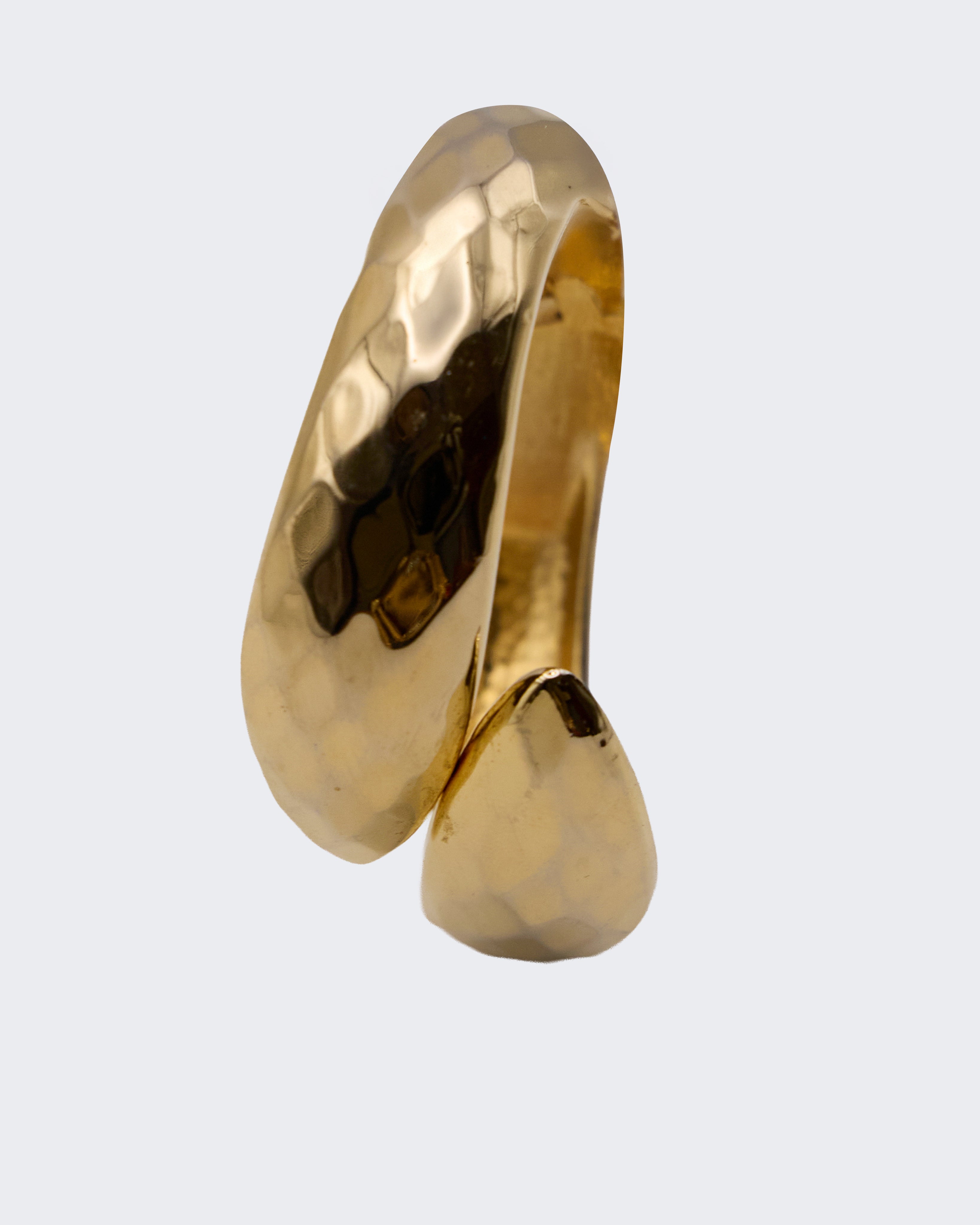 Snake Head Design Cuff/Bangle with Hammered Finish