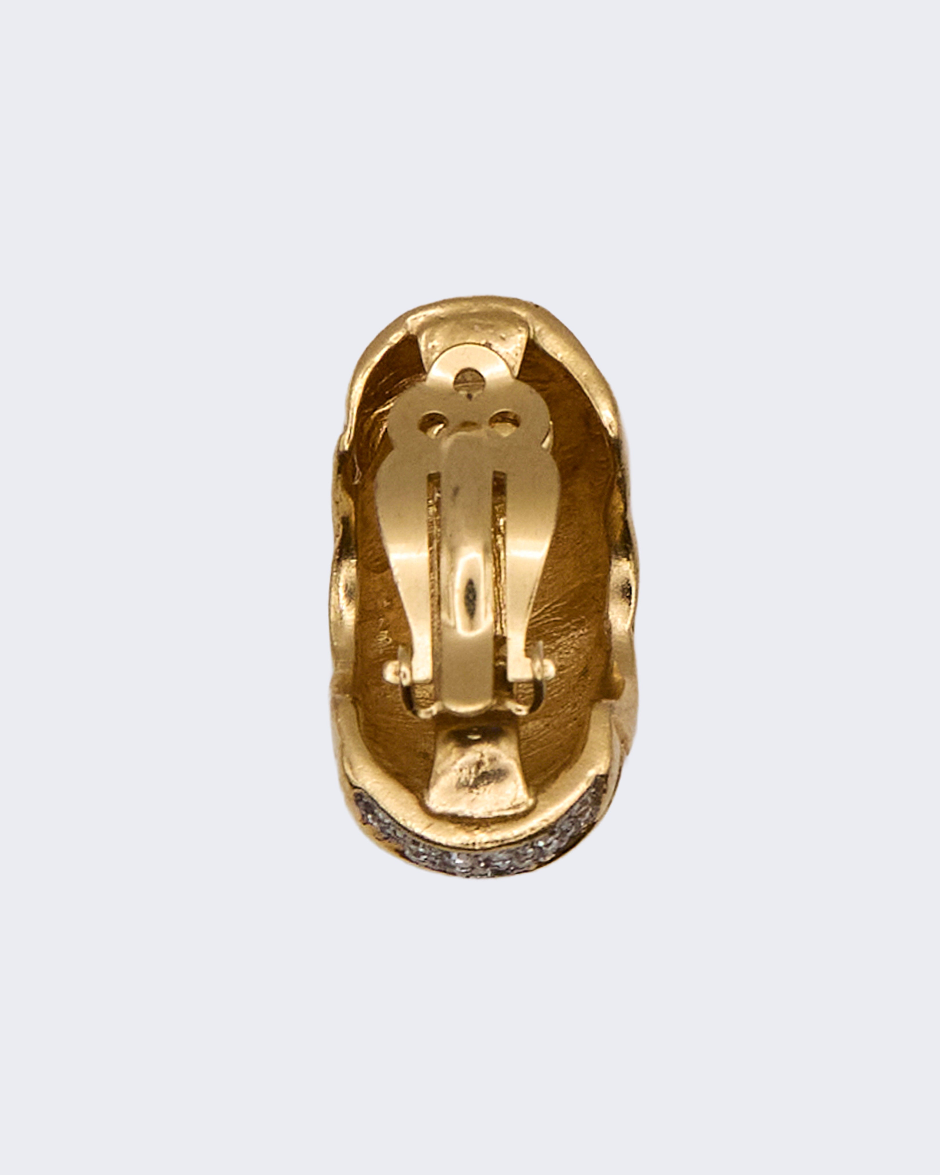 Orecchini Vintage Dorati con Cristalli Pavé – Design Intrecciato Anni 80