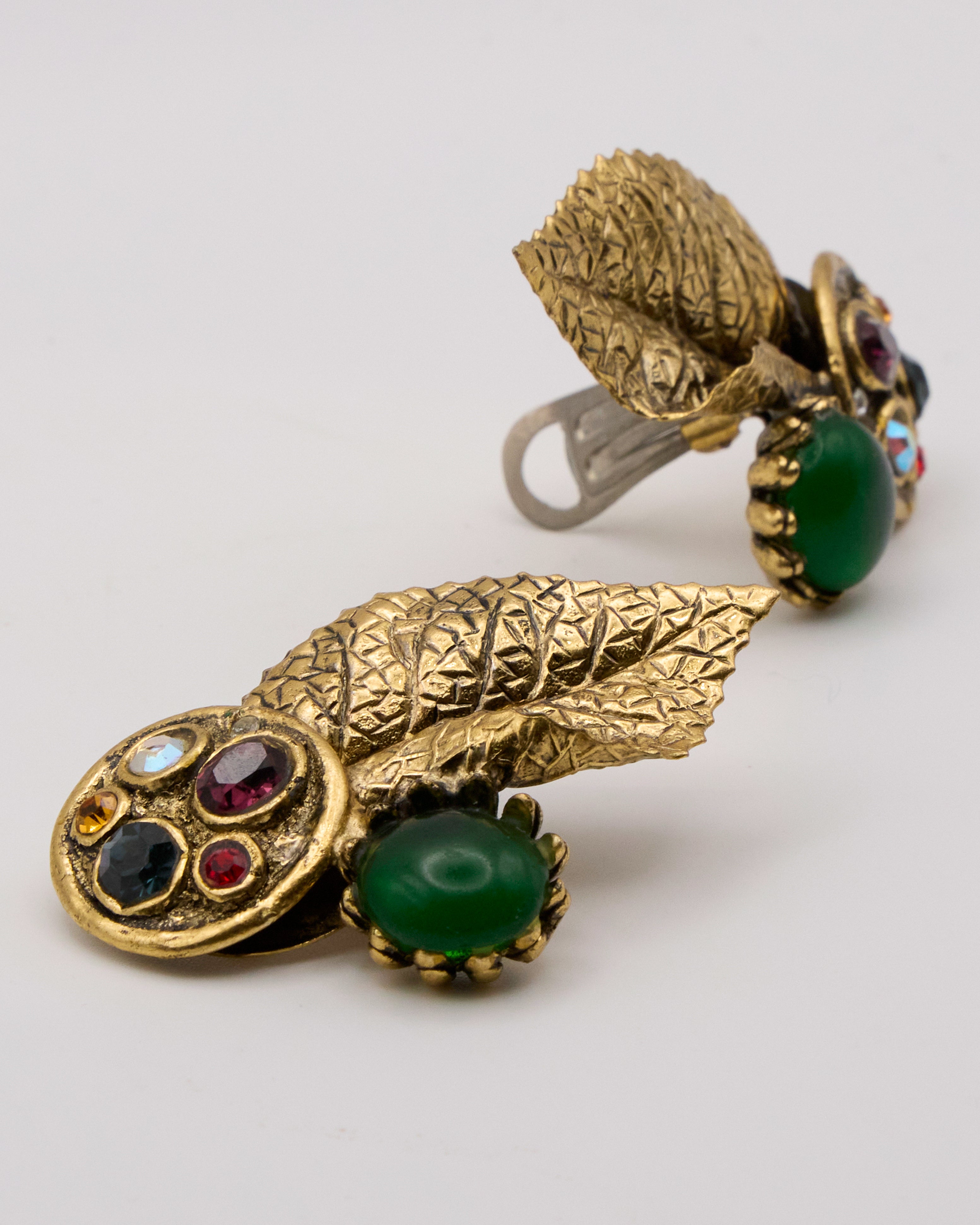 Boucles d'oreilles « Feuille byzantine »