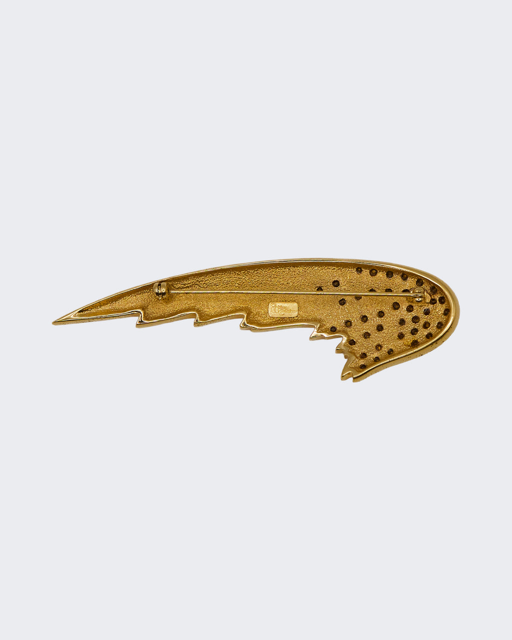 Spilla Vintage Firmata Ultima Edizione – Ala Artiglio Dorata con Strass | Anni ’80