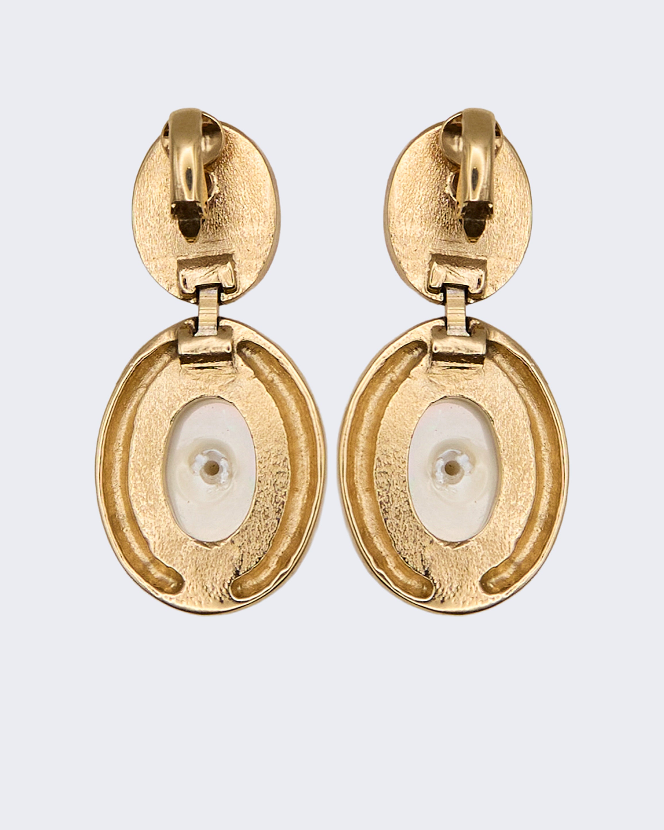 Boucles d'oreilles pendantes « Pierre d'ivoire »