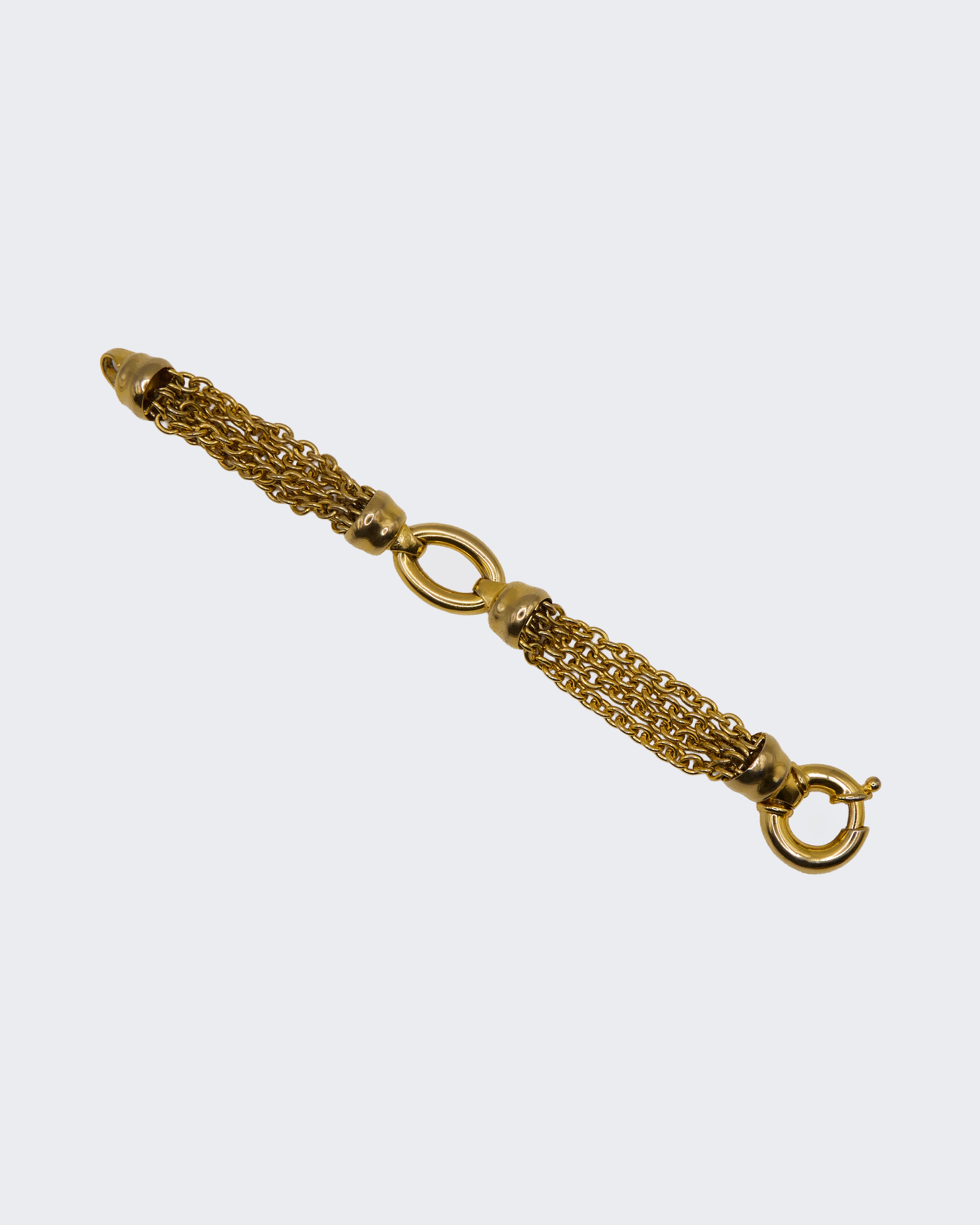 Bracciale Vintage Placcato Oro a Catena Intrecciata – Stile Cordato, 18 cm