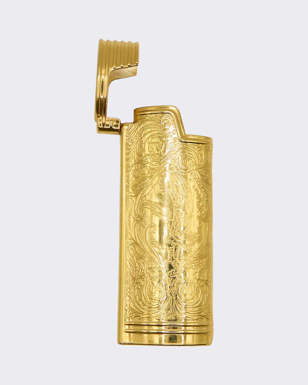 Custodia Vintage per Accendino Dorata Incisa con Scatola Originale