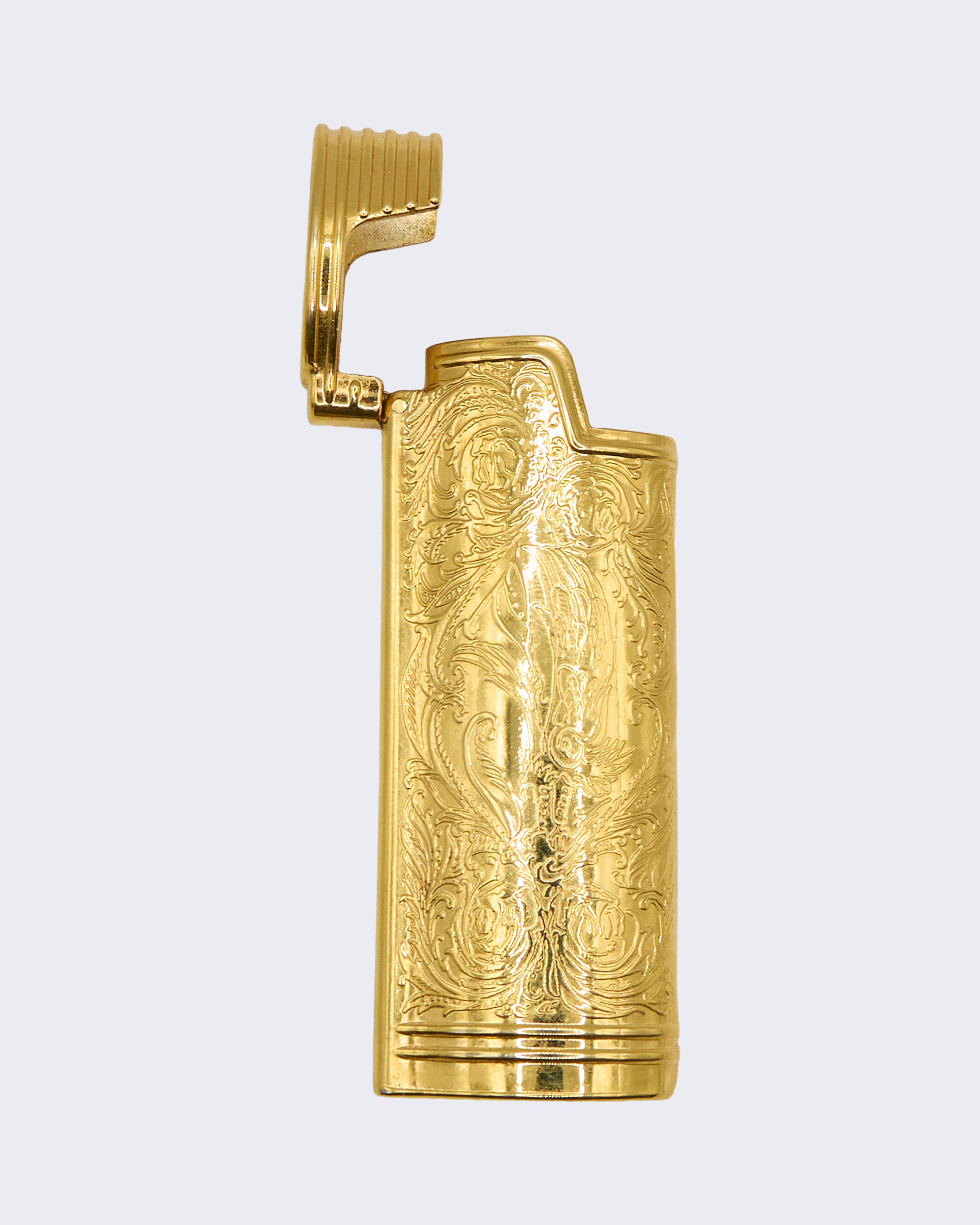 Custodia Vintage per Accendino Dorata Incisa con Scatola Originale