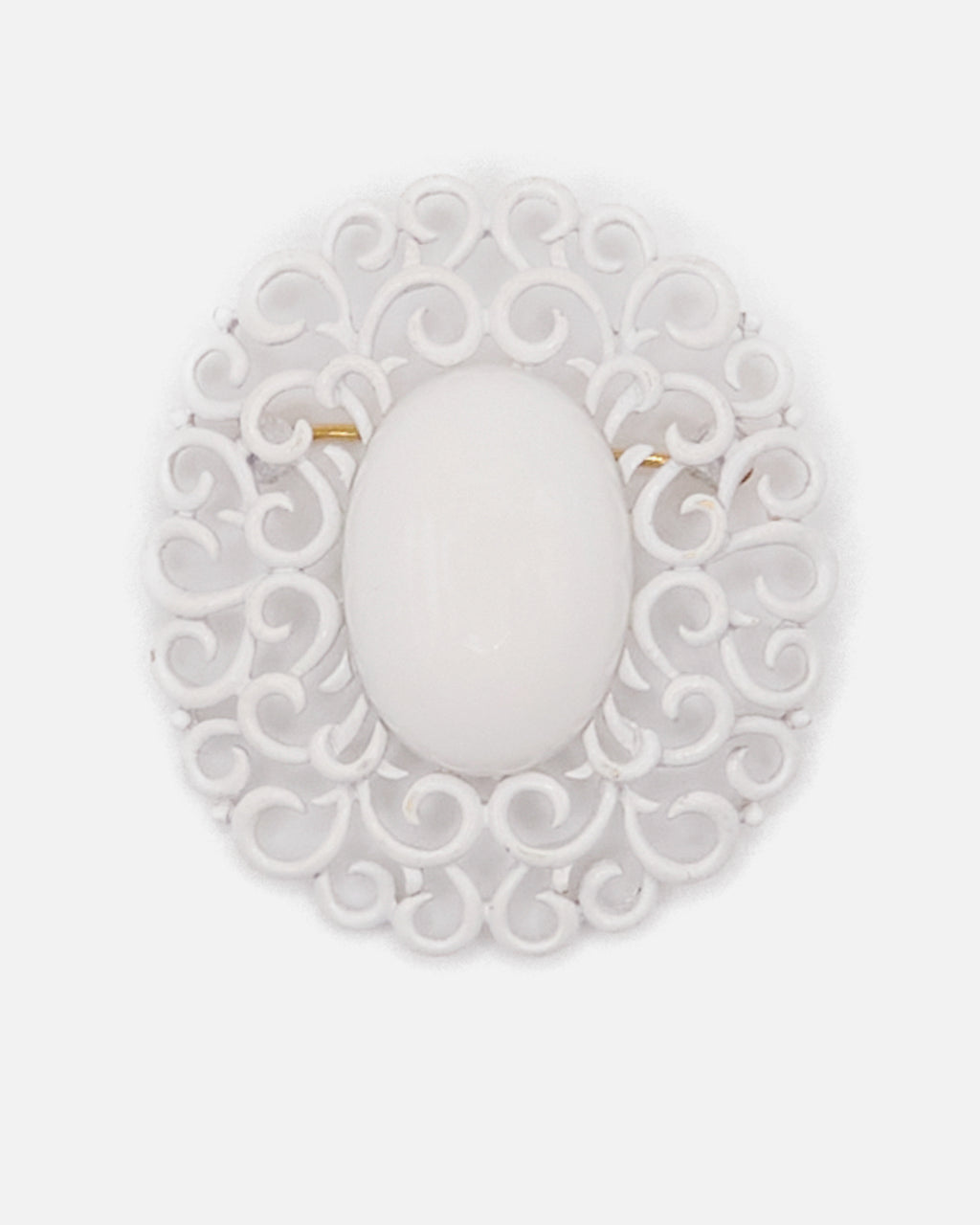 White Trifari Pin