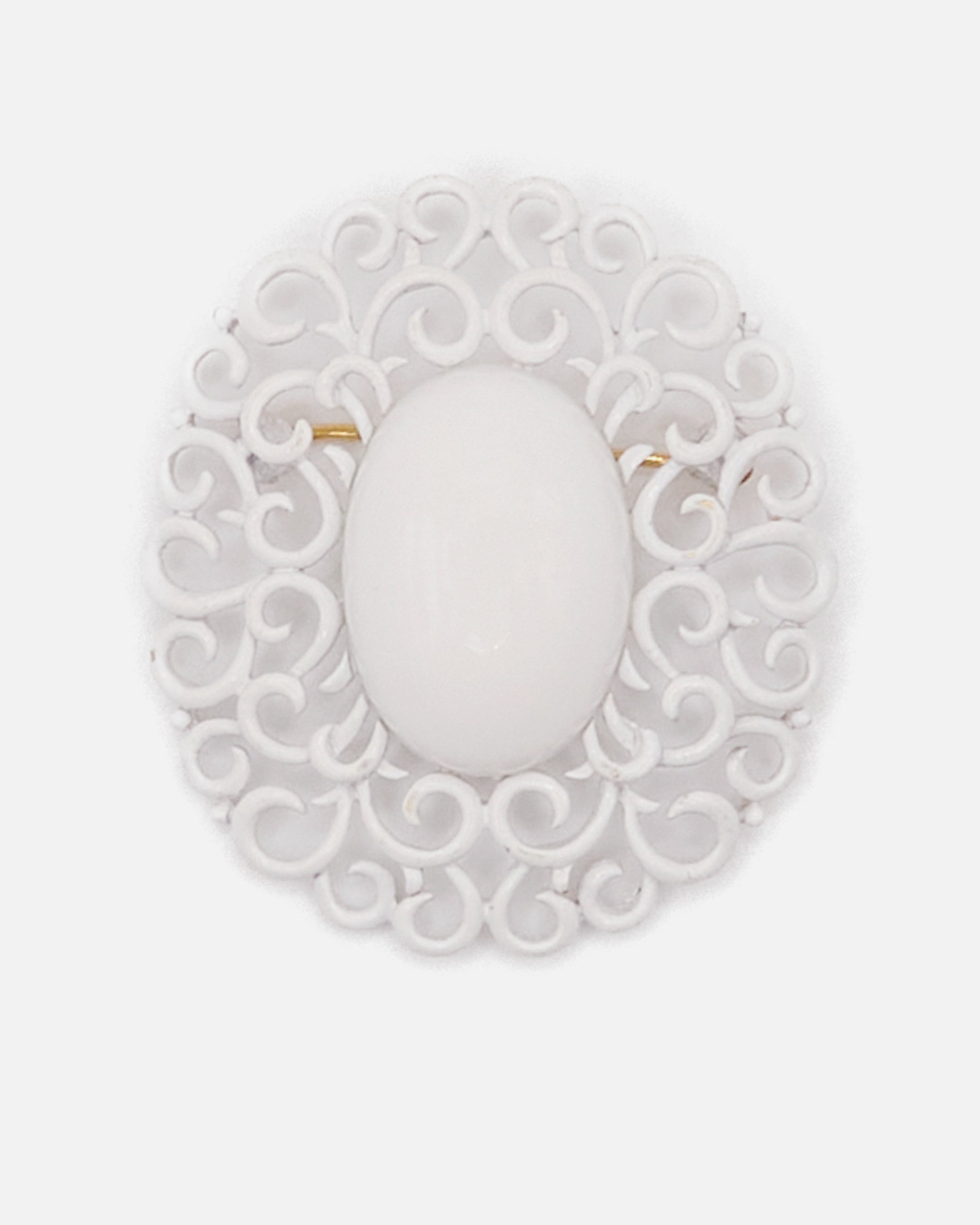White Trifari Pin