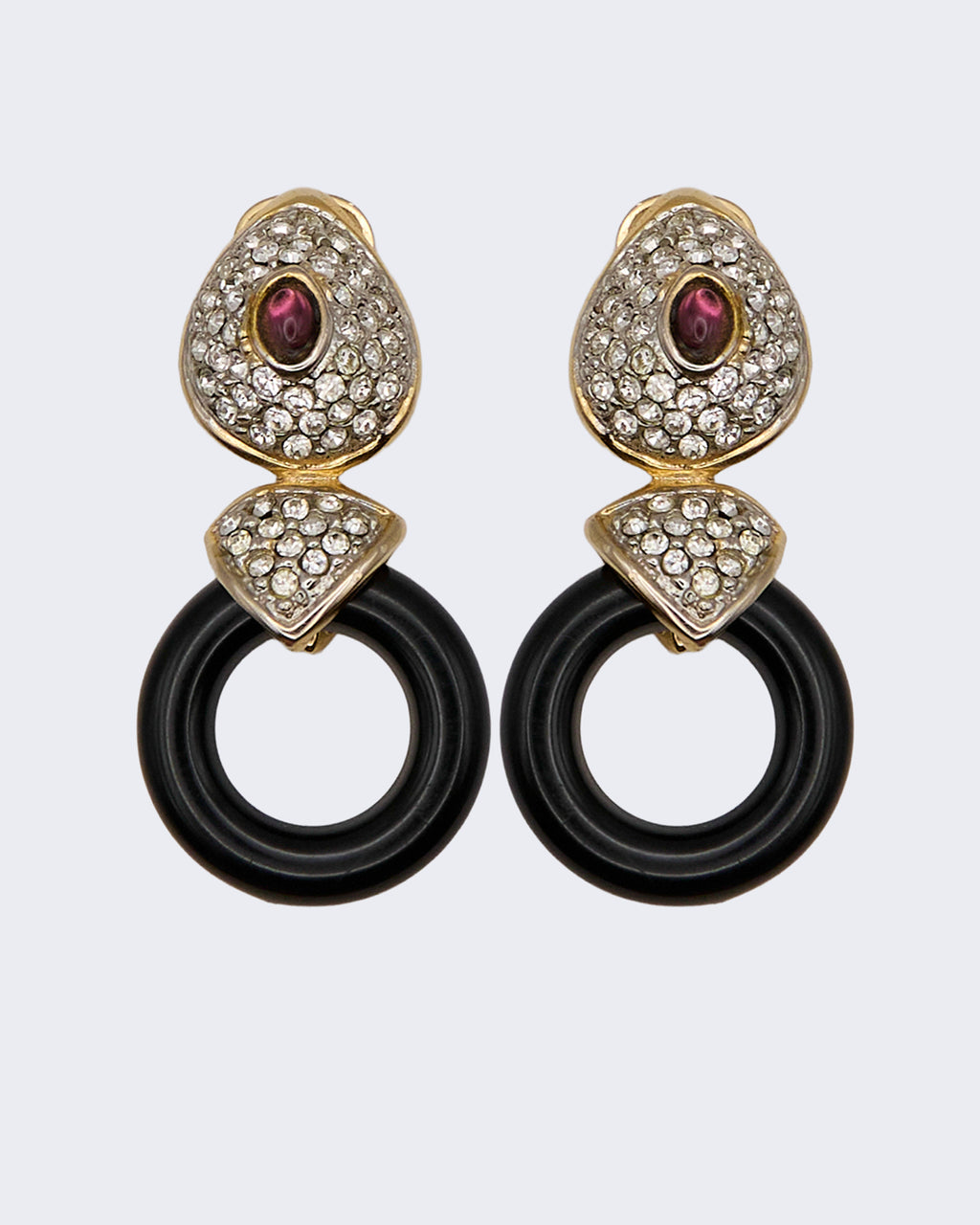 Boucles d'oreilles « Anneau noir »