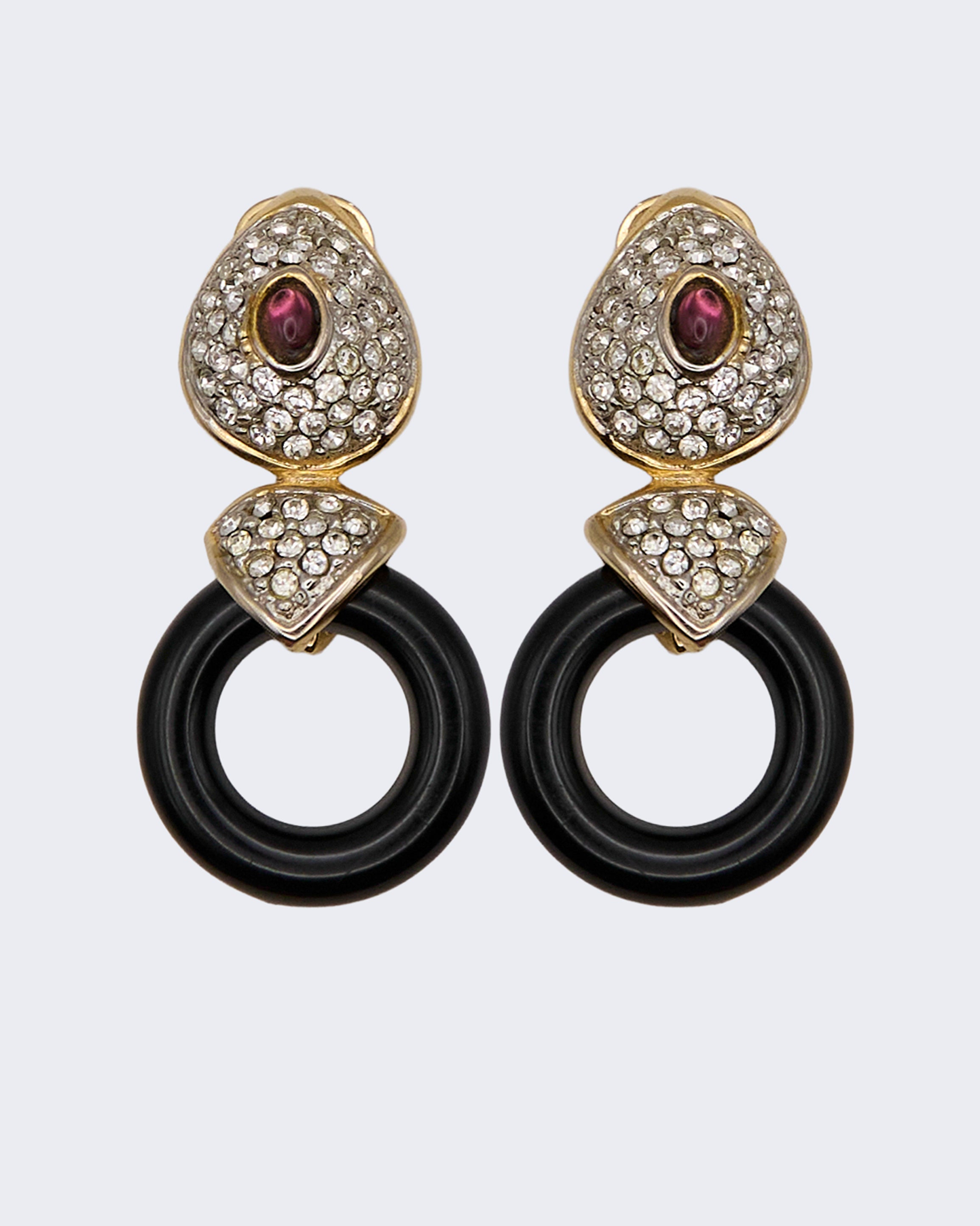 Boucles d'oreilles « Anneau noir »