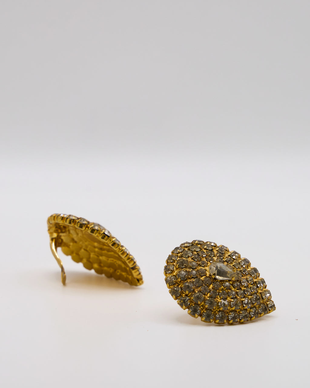 Orecchini a Goccia Vintage in Cristallo e Strass – Stile Hollywood Glamour