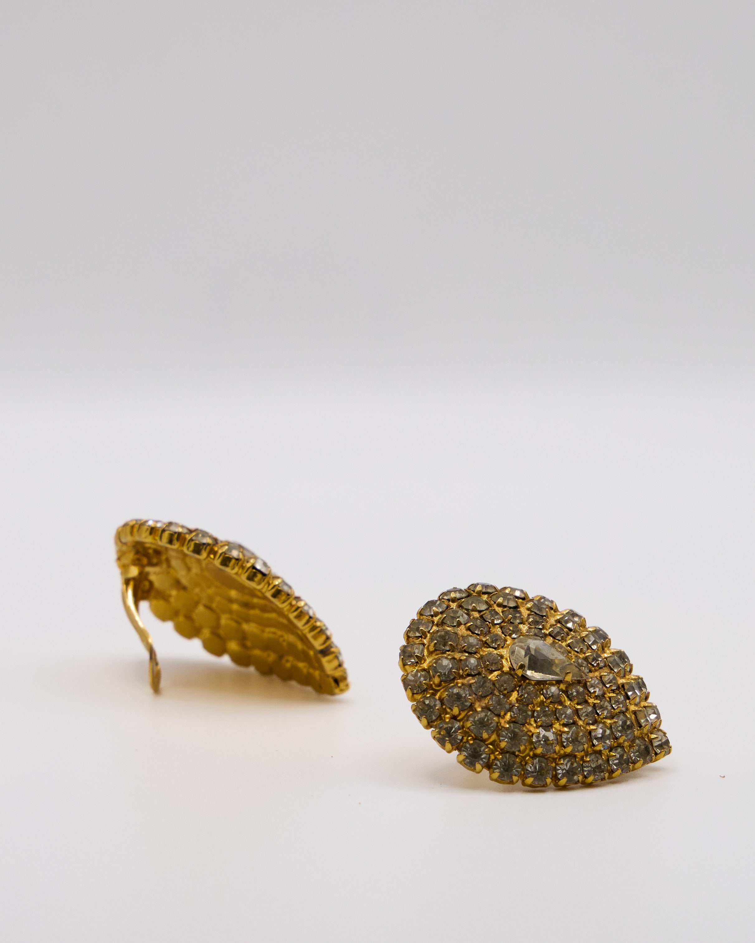 Orecchini a Goccia Vintage in Cristallo e Strass – Stile Hollywood Glamour