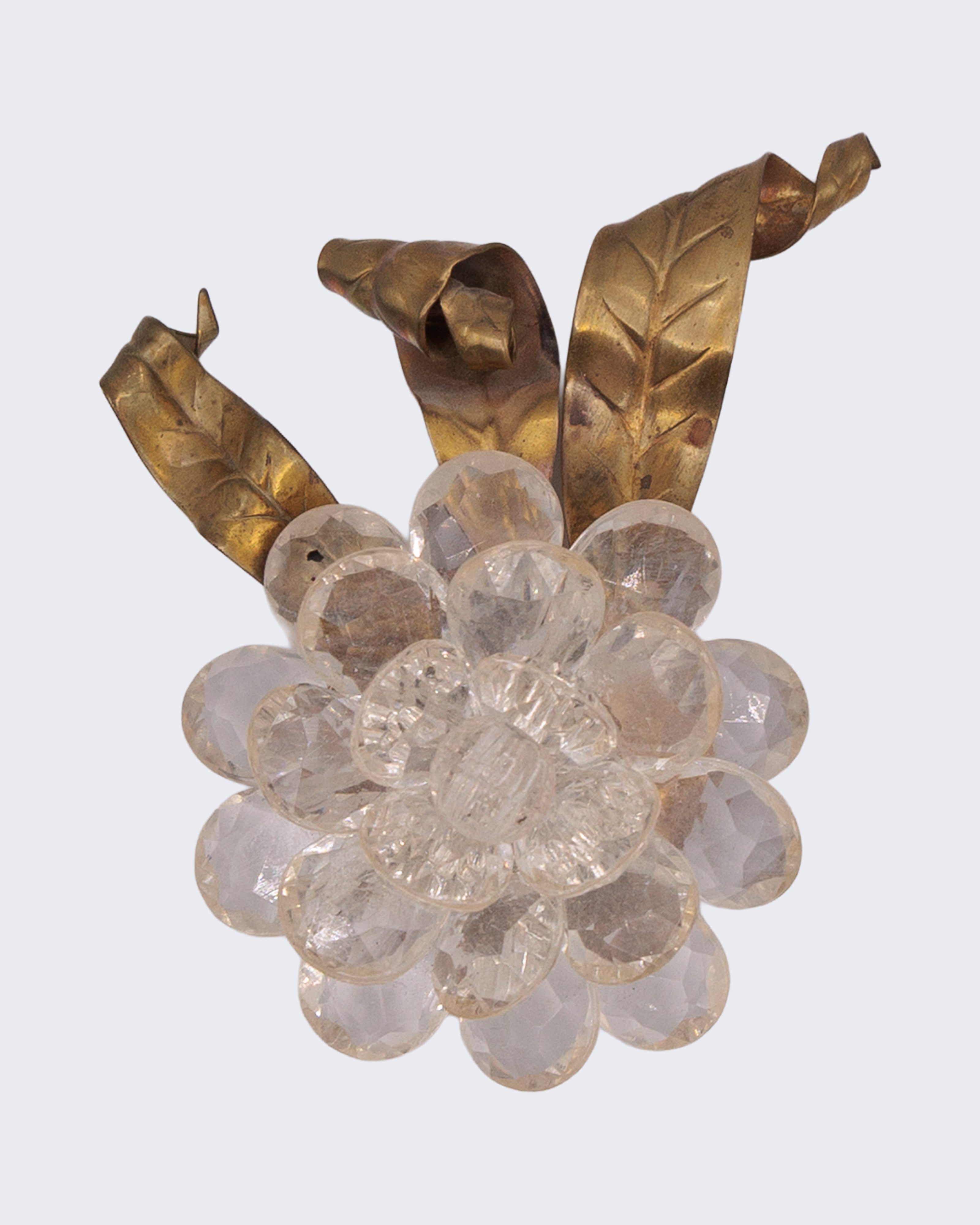 Spilla Vintage Fiore Dorata con Cristalli – Spilla Gioiello Donna