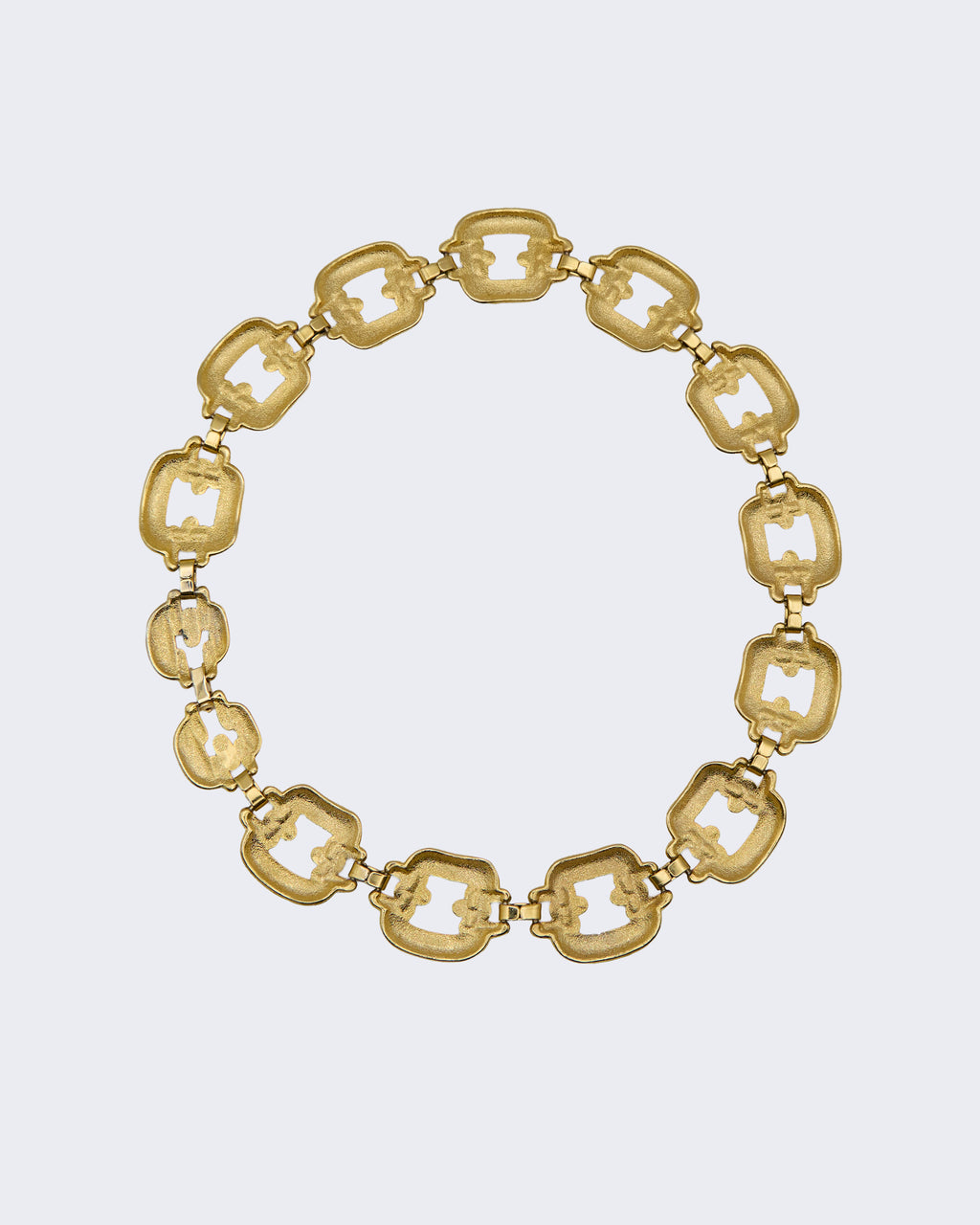 Collana Vintage Anni ’80 a Catena in Metallo Oro – Maglie Grandi Lucide