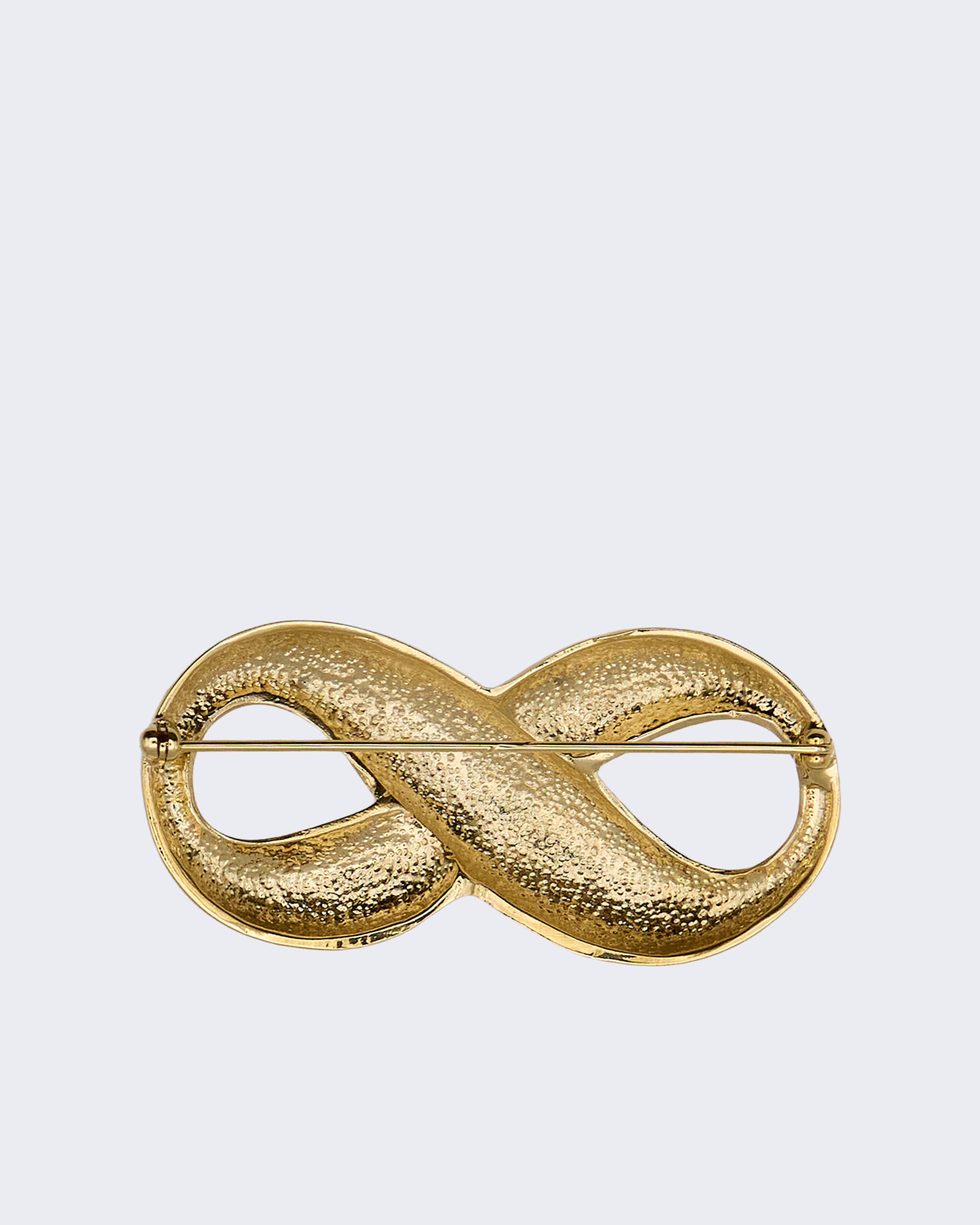 Vintage Gold-Plated “Infinity Love” Brooch – 1980s Infinity Design