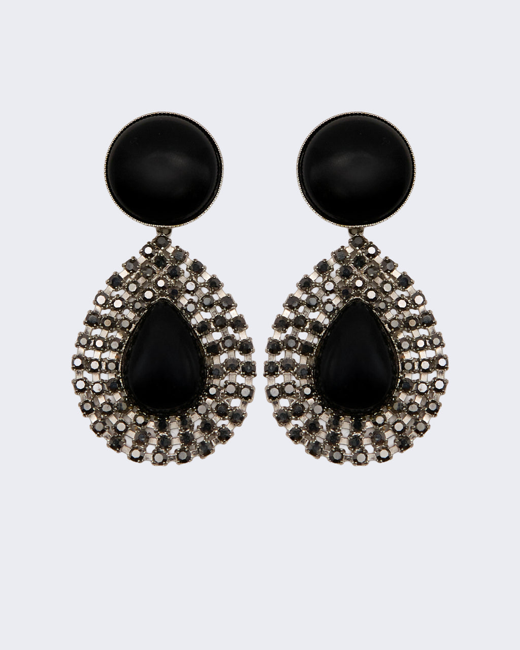 “Black Drop” Pendant Earrings