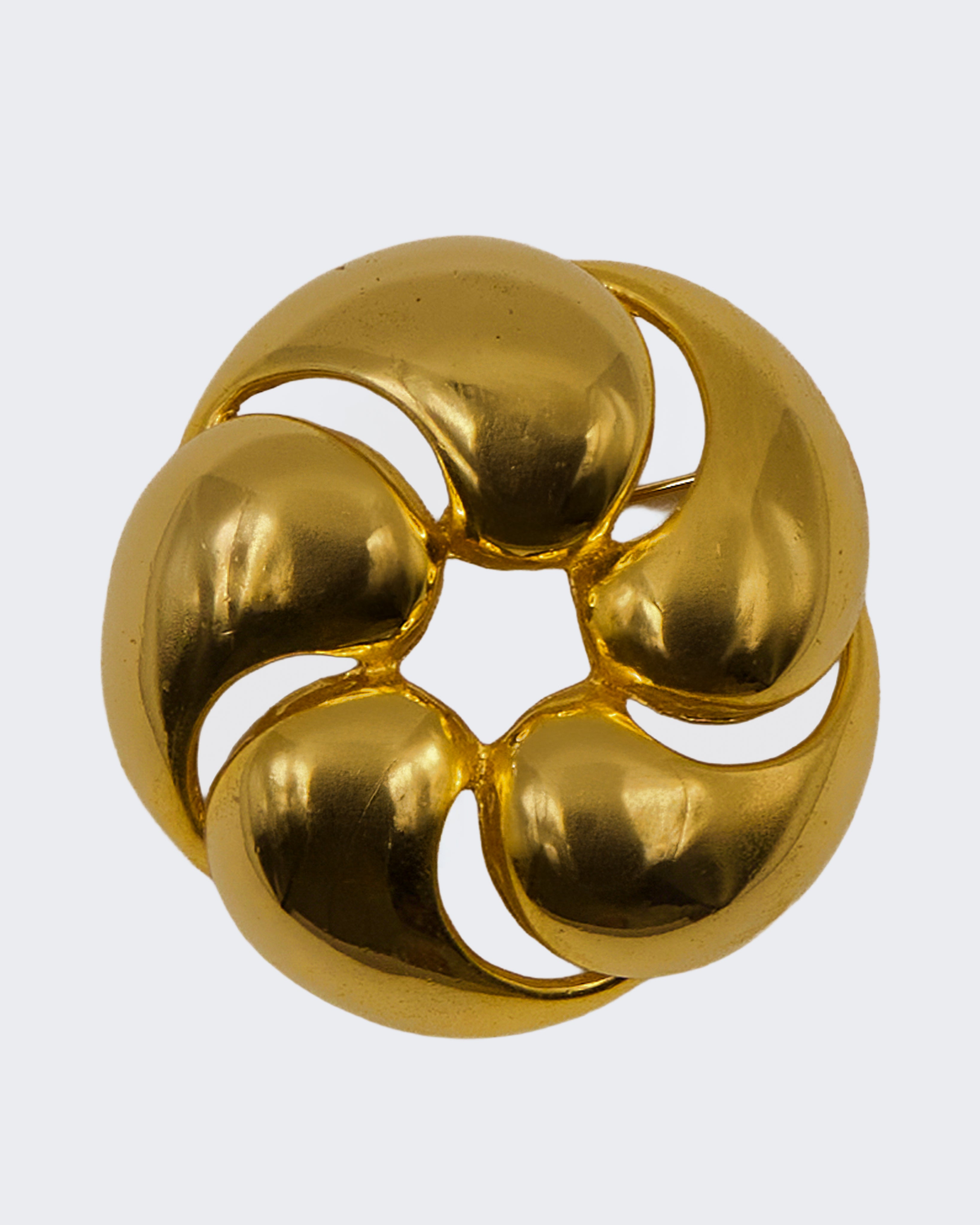 Spilla Vintage Color Oro Design Floreale a Spirale
