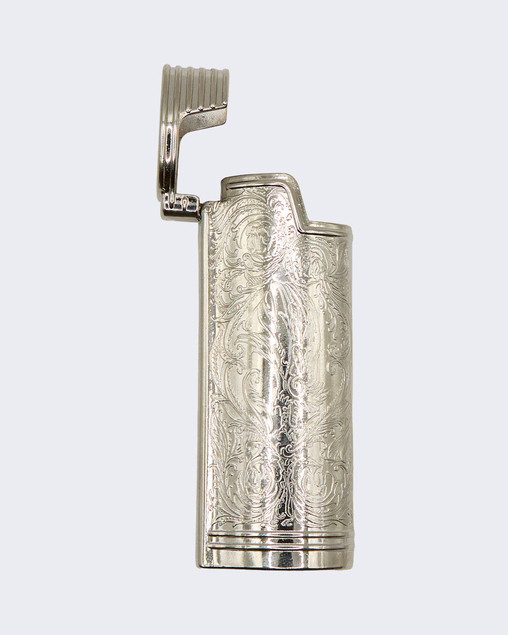 Custodia Vintage per Accendino Argento Inciso con Scatola Originale El Fuego del Macho