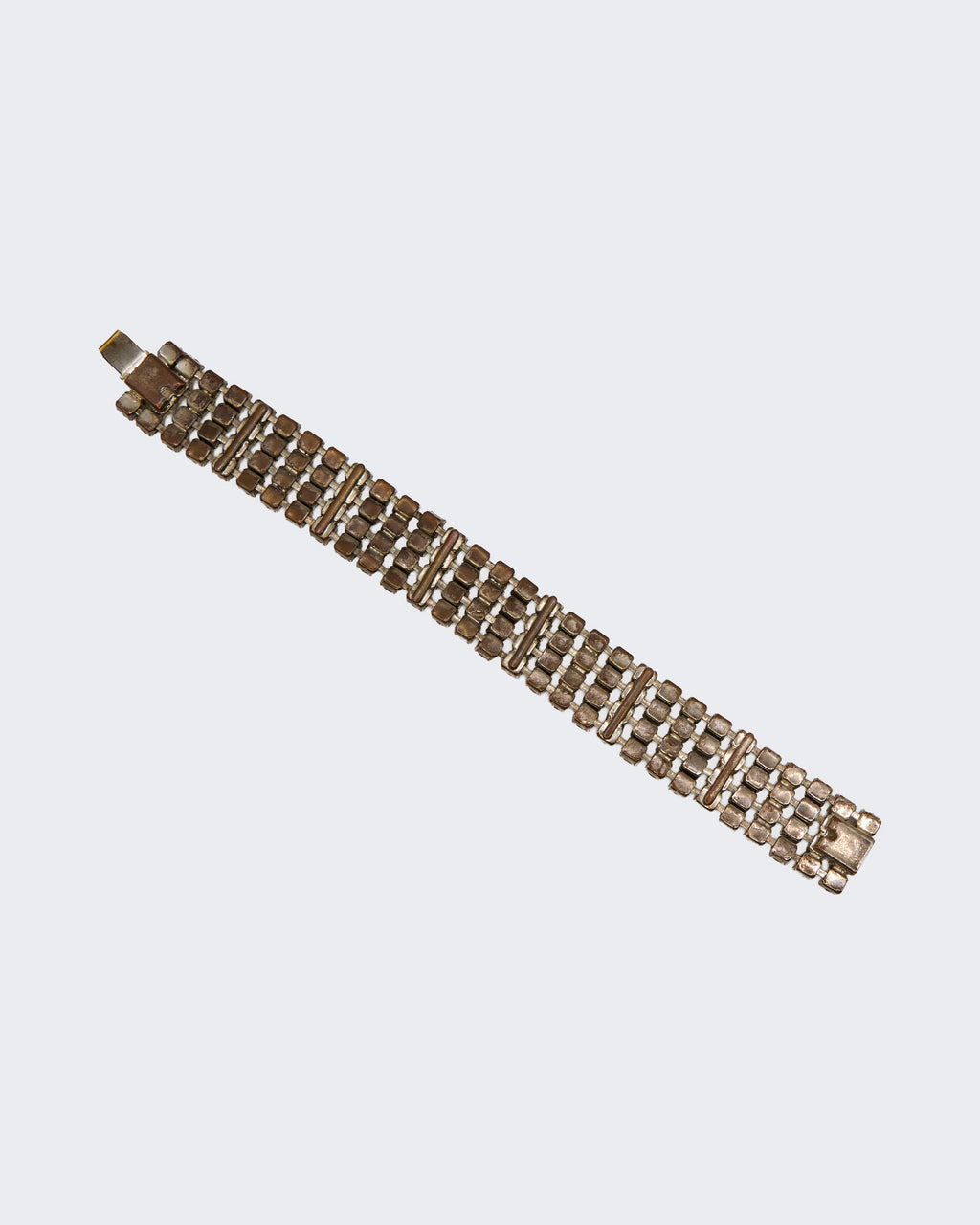 Bracciale Rivière Vintage Antico a Più File di Strass – Eleganza Classica da Cerimonia
