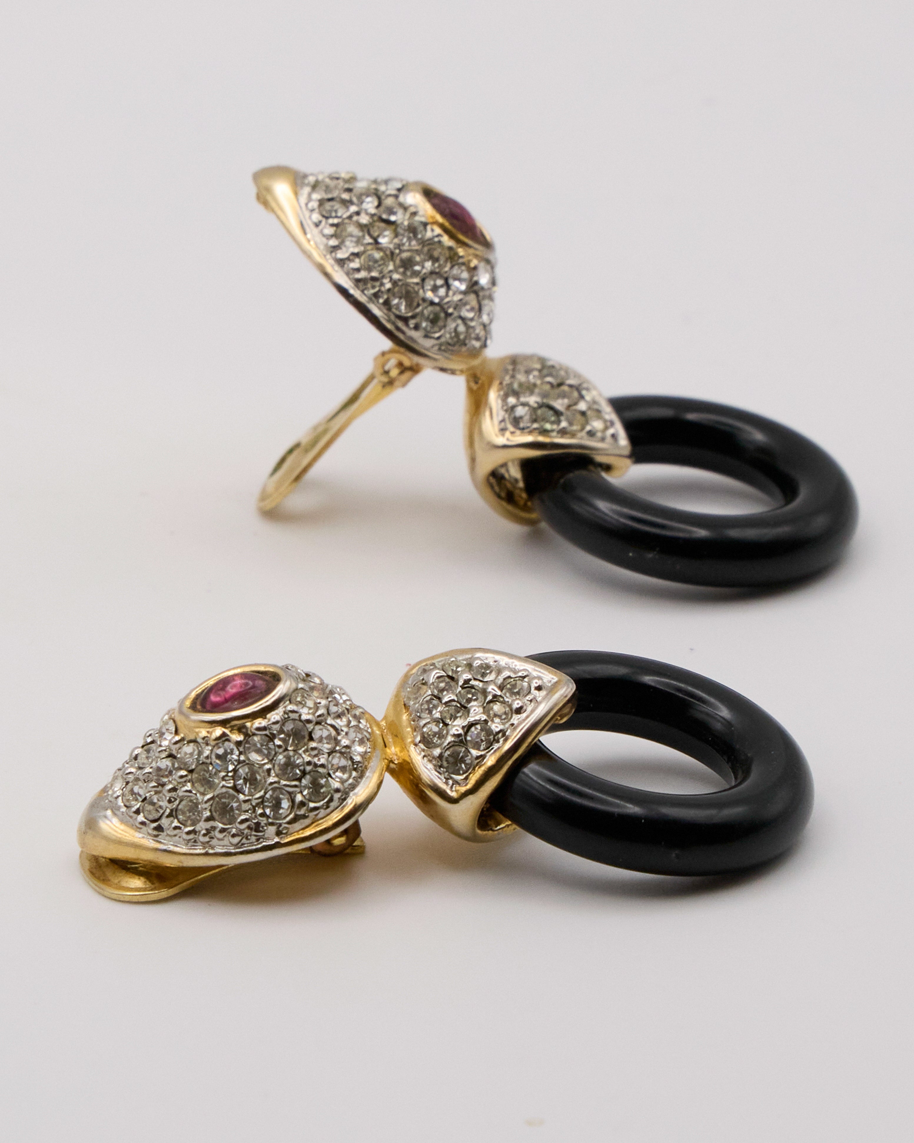 Boucles d'oreilles « Anneau noir »