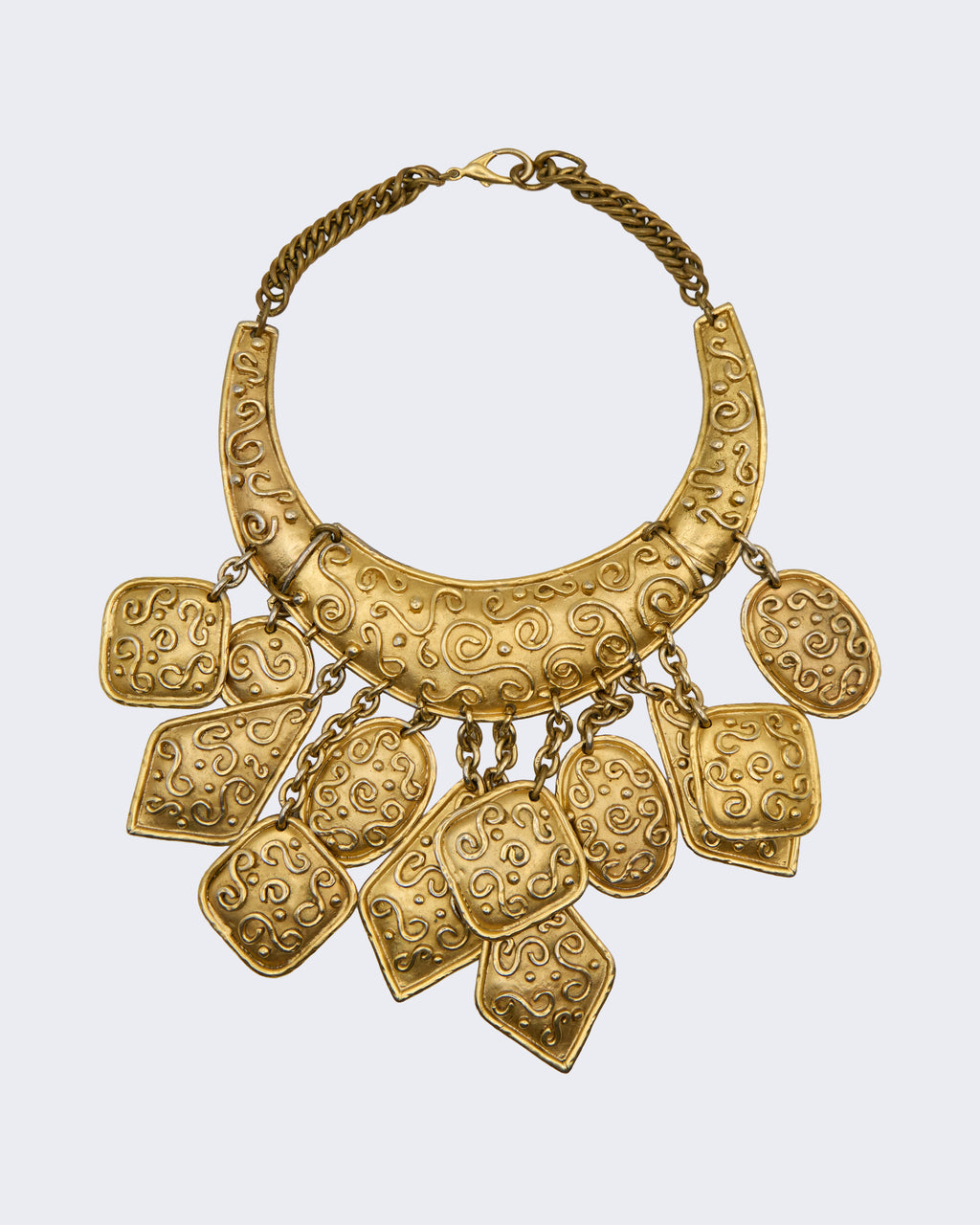 Collana Vintage Edouard Rambaud Paris Dorata Statement – Necklace Couture Francese