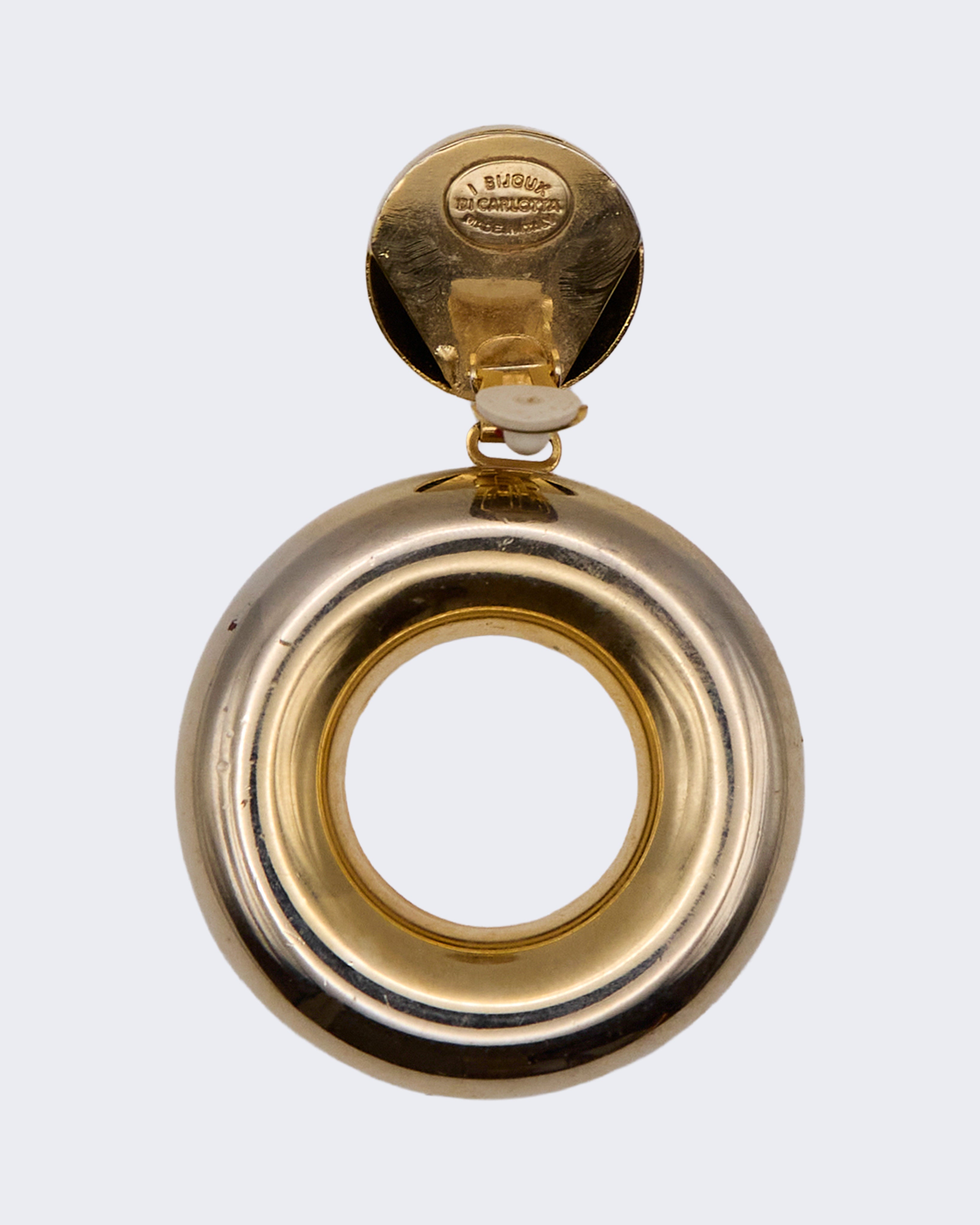 Orecchini Vintage firmati I Bijoux di Carlotta Made in Italy - Dorati a Cerchio