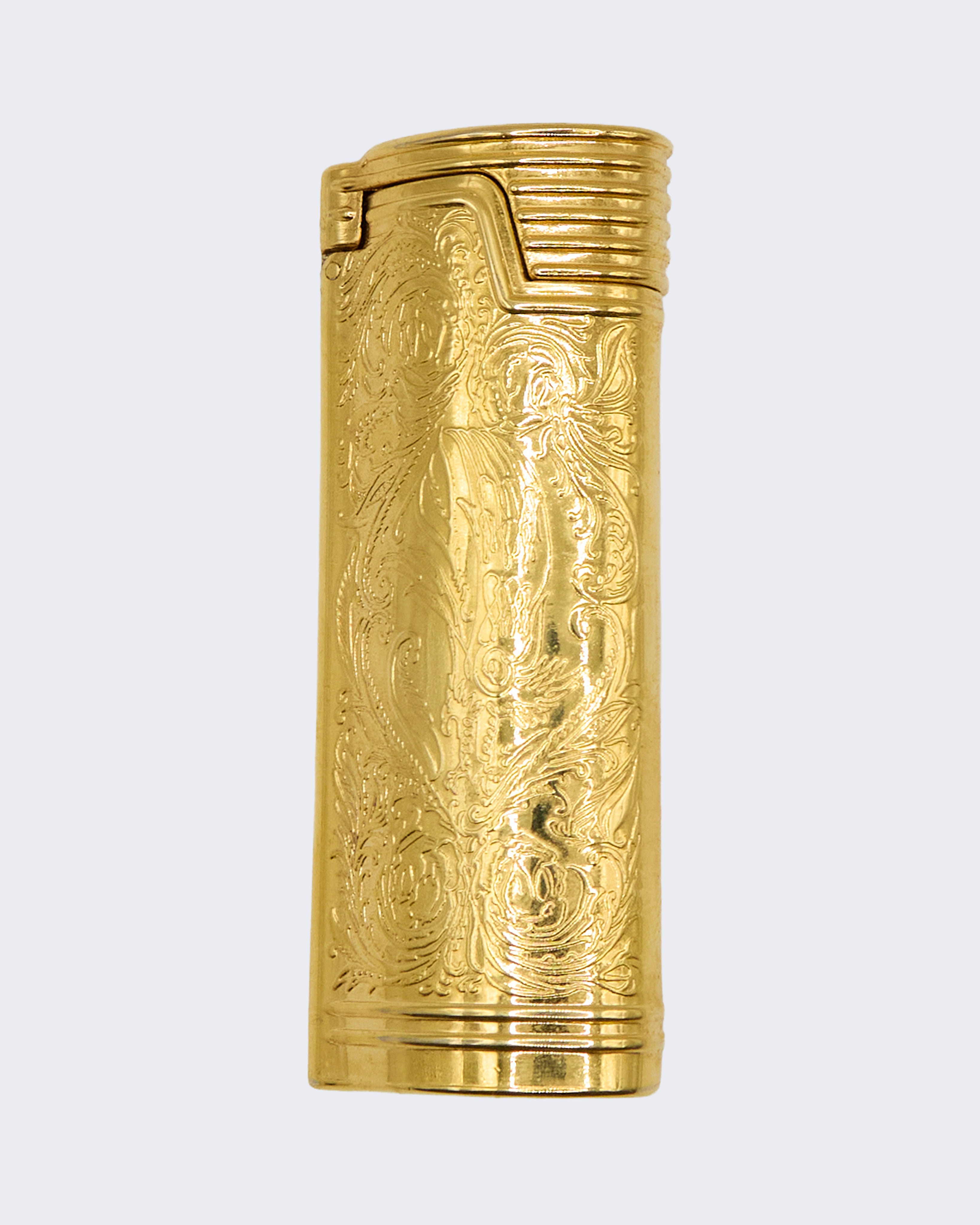 Custodia Vintage per Accendino Dorata Incisa con Scatola Originale