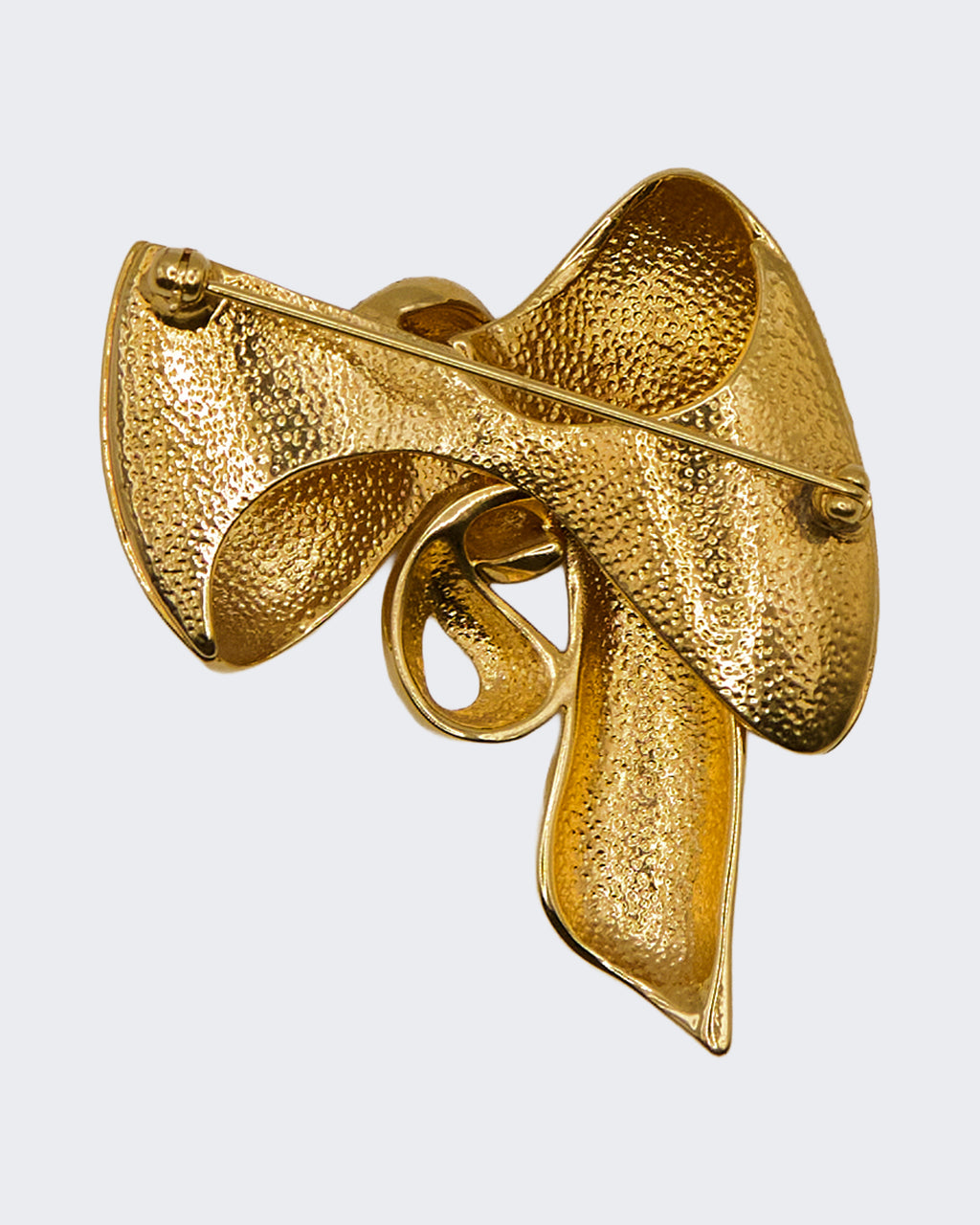 Spilla Vintage a Fiocco Oro con Cristalli