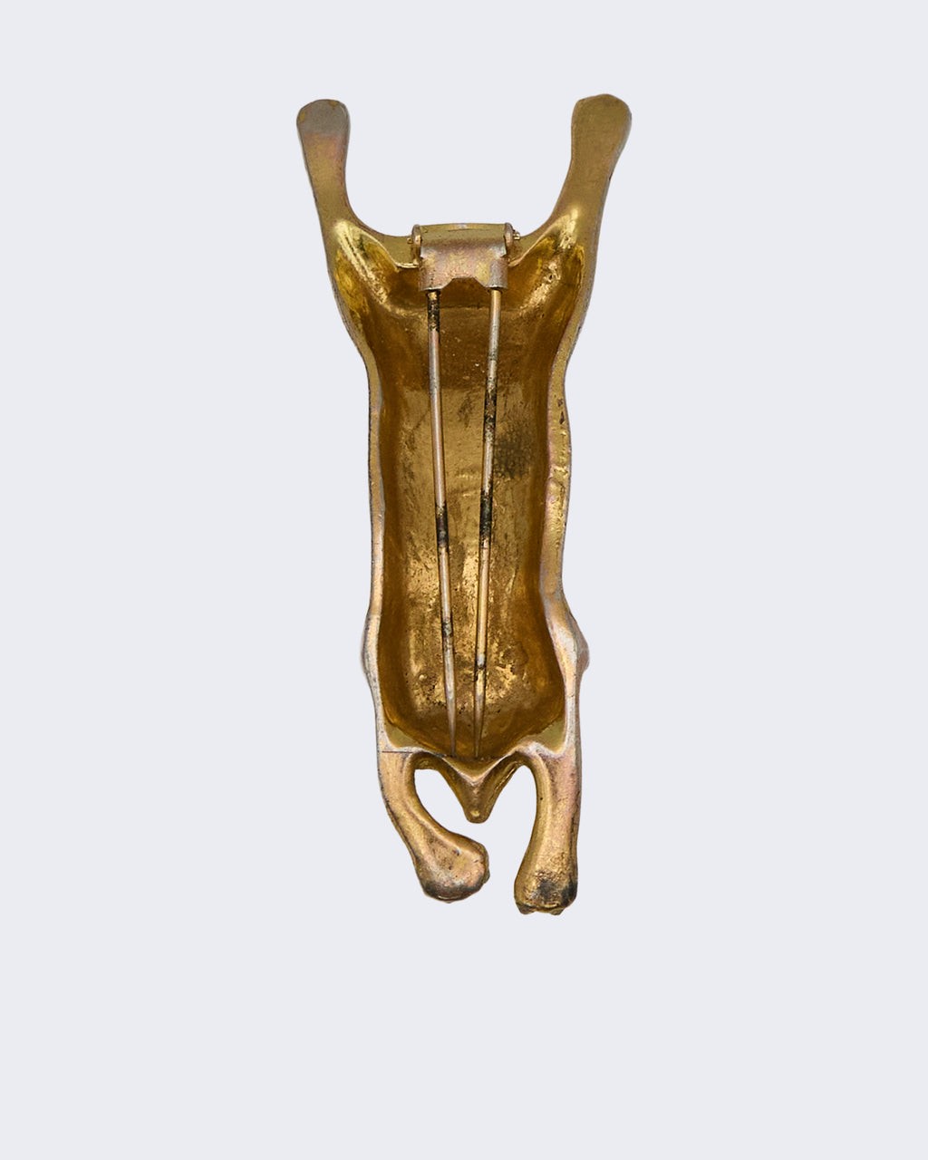 Spilla Gatto Vintage in Ottone Dorato – Design Elegante Retrò