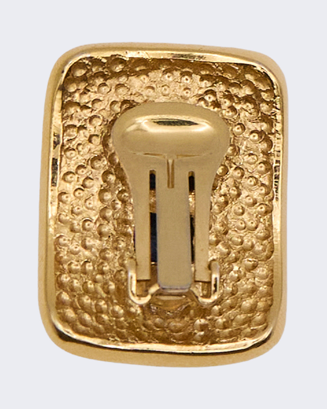 Orecchini Vintage a Clip con Cristallo Zaffiro e Pavé di Cristalli – Placcati Oro, Anni ’80