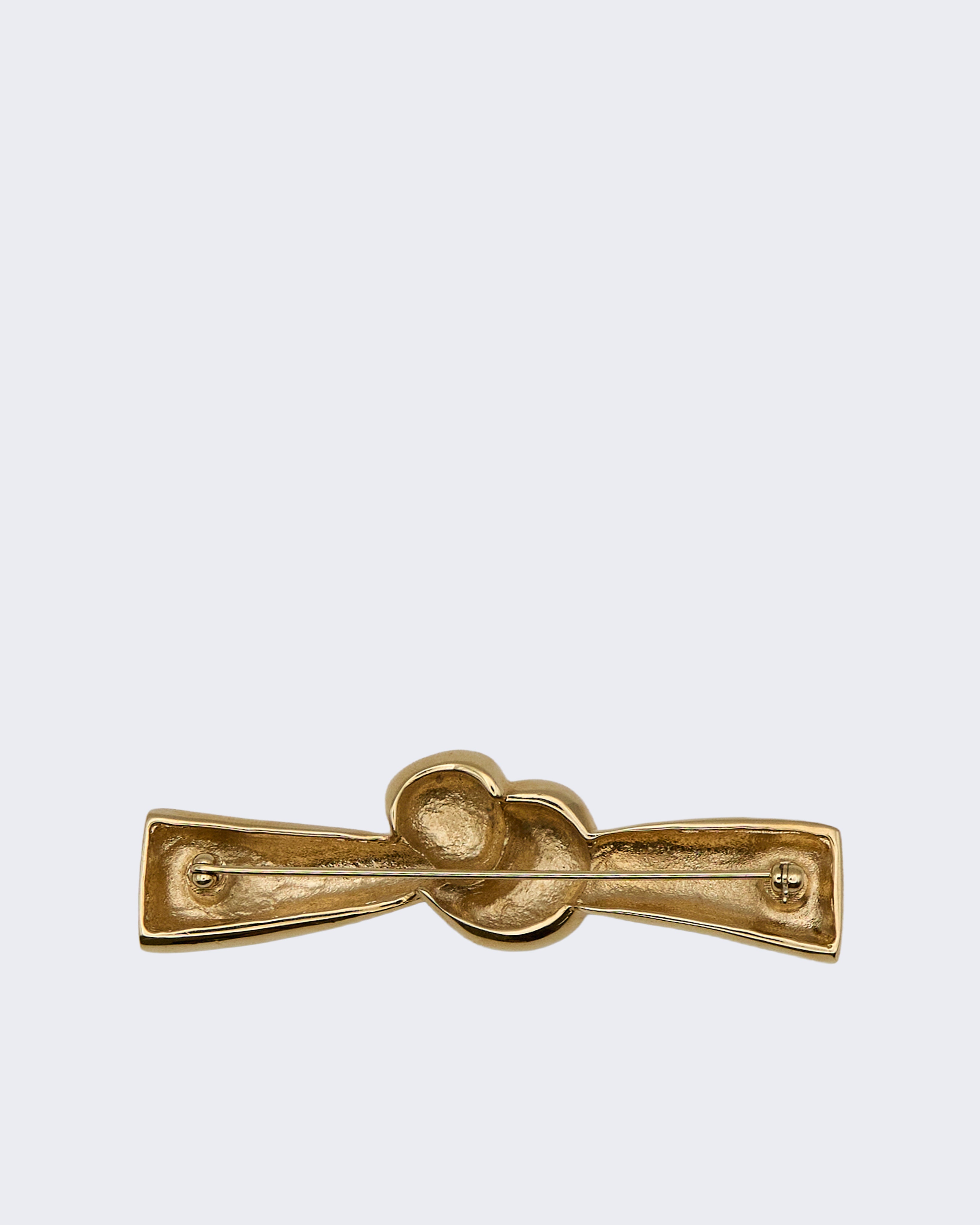 Spilla Vintage a Nodo d’Amore in Metallo Dorato – Anni ’60–’70