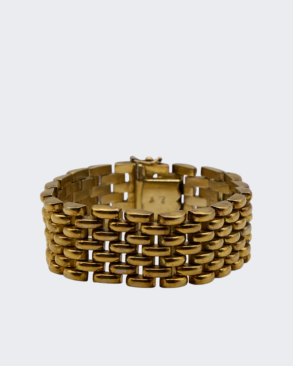Bracciale vintage a maglia carrarmato in argento