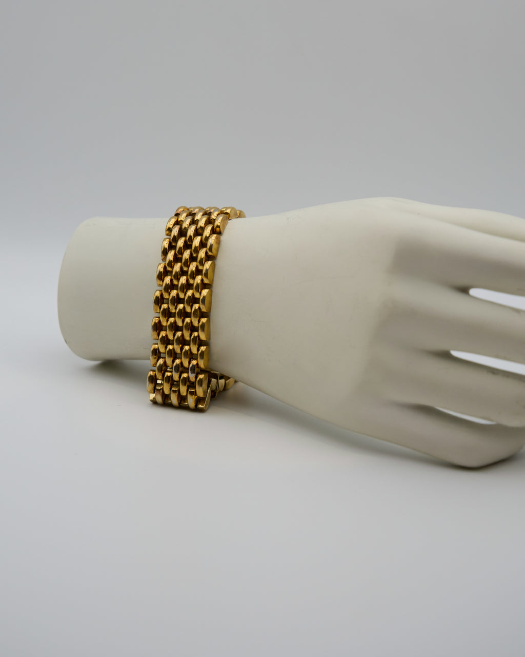 Bracciale vintage a maglia carrarmato in argento