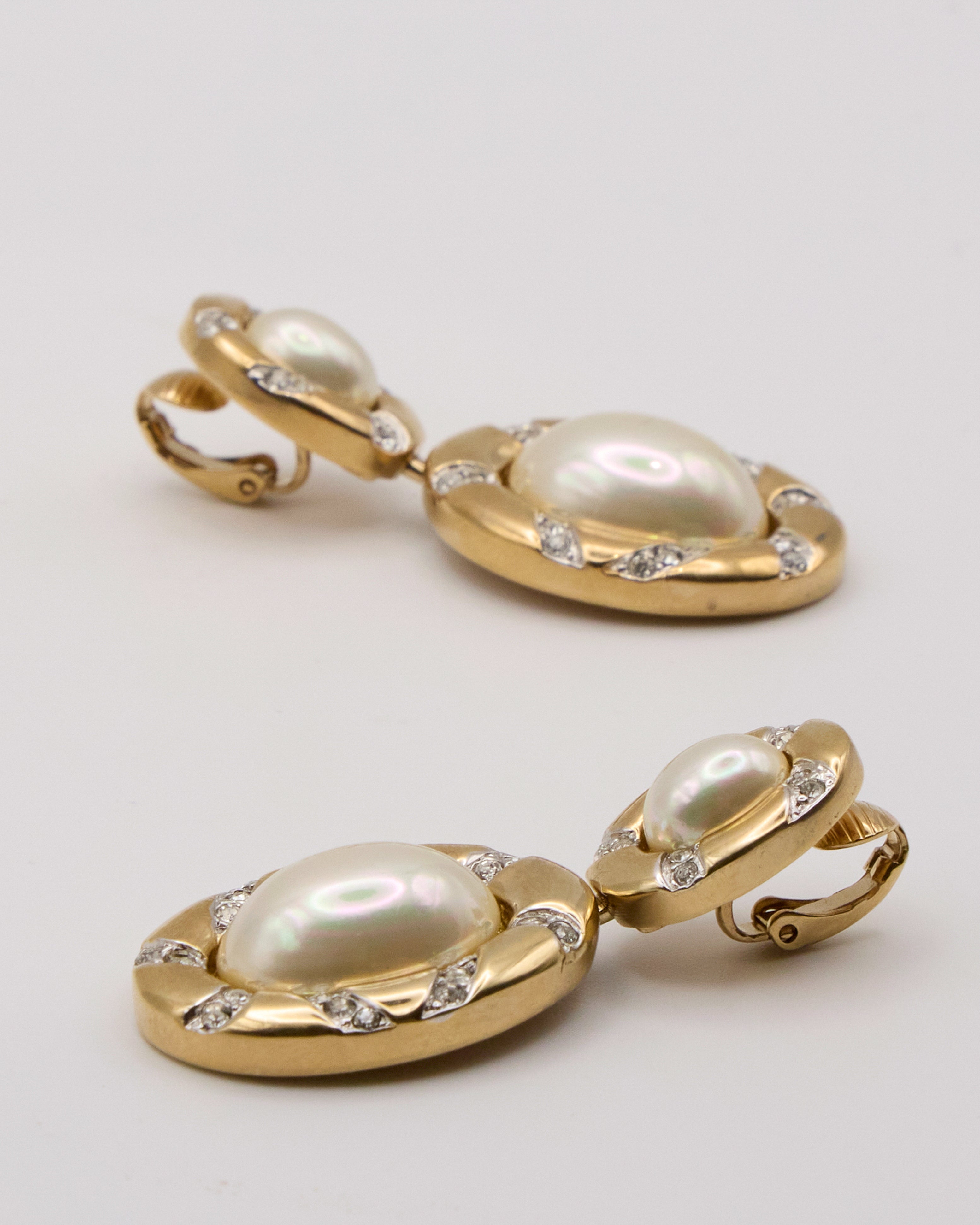 Boucles d'oreilles pendantes « Pierre d'ivoire »