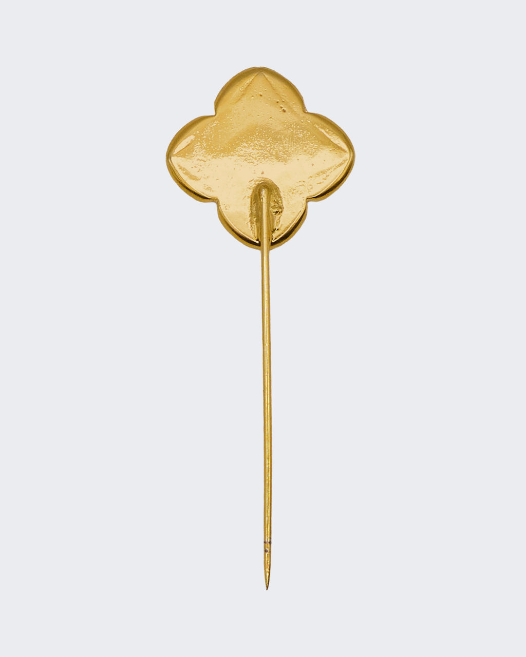 Spilla Floreale Vintage Placcata Oro con Cristalli – Motivo Quadrifoglio Art Nouveau / Edwardian