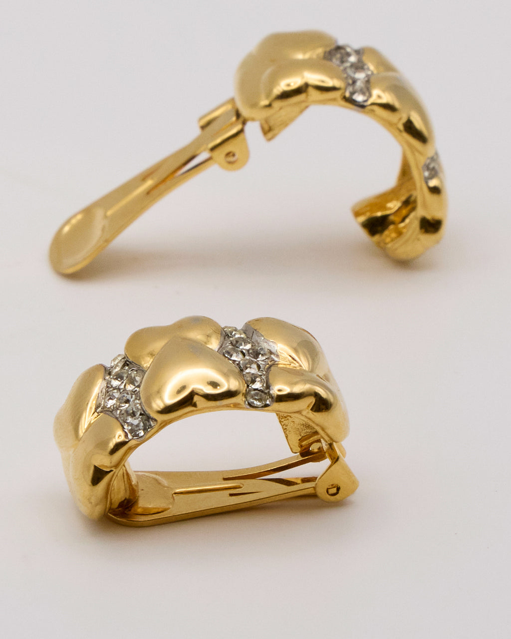 Boucles d'oreilles « Cœurs et Strass »