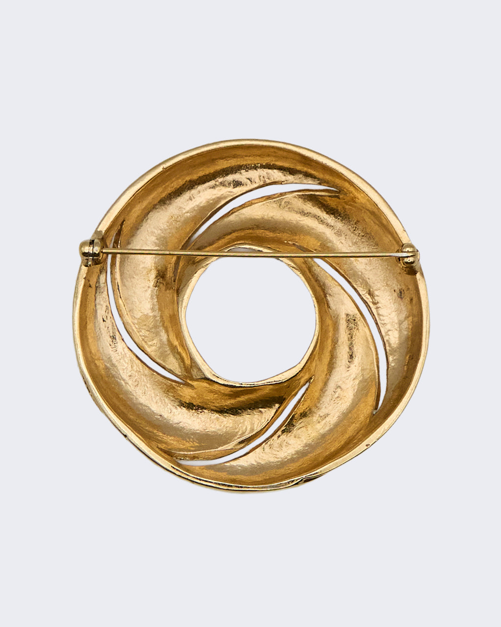 Vintage Gold-Plated Spiral/Celtic Knot Brooch – 1960s–1980s