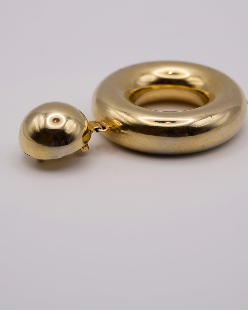 Orecchini Vintage firmati I Bijoux di Carlotta Made in Italy - Dorati a Cerchio