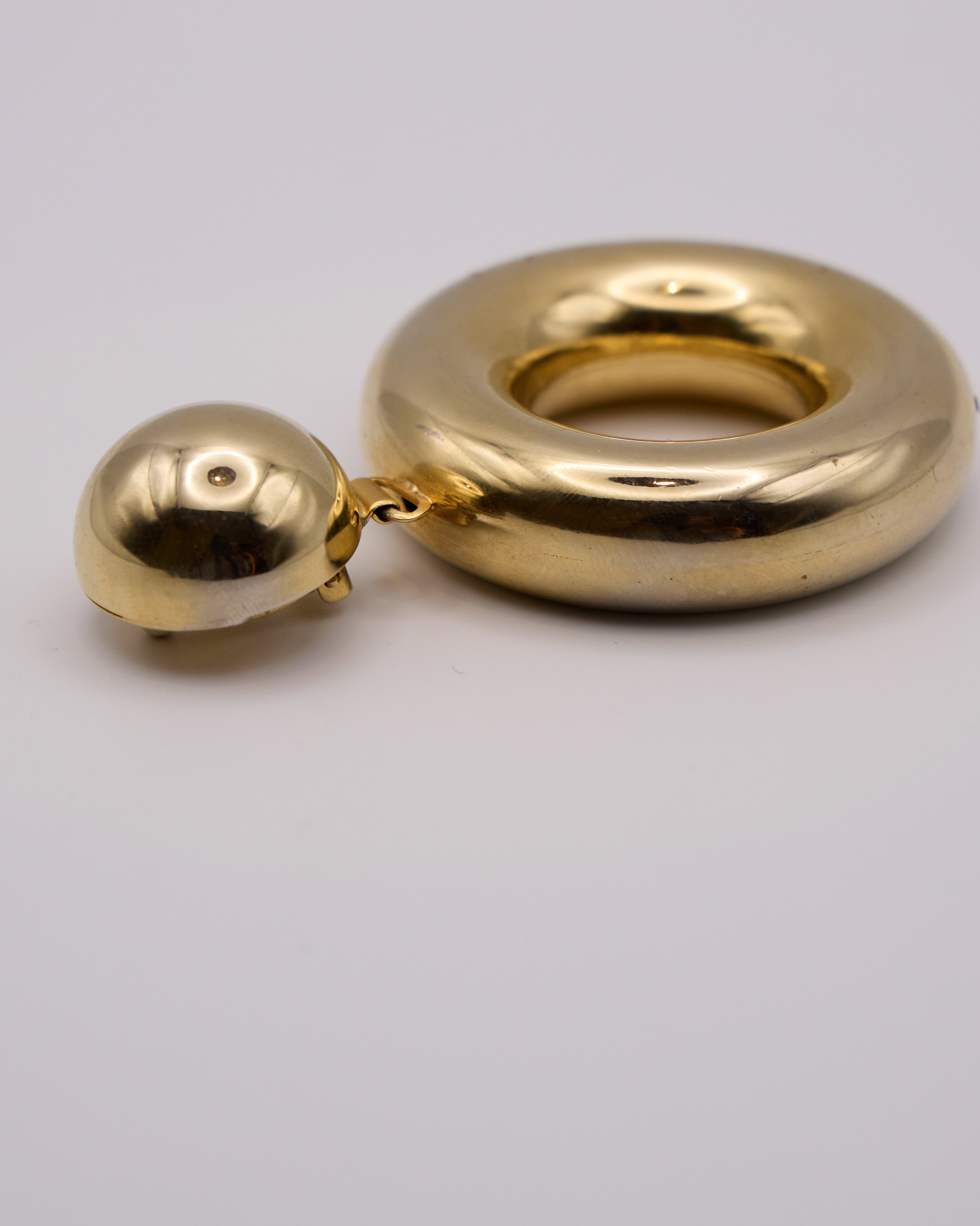 Orecchini Vintage firmati I Bijoux di Carlotta Made in Italy - Dorati a Cerchio