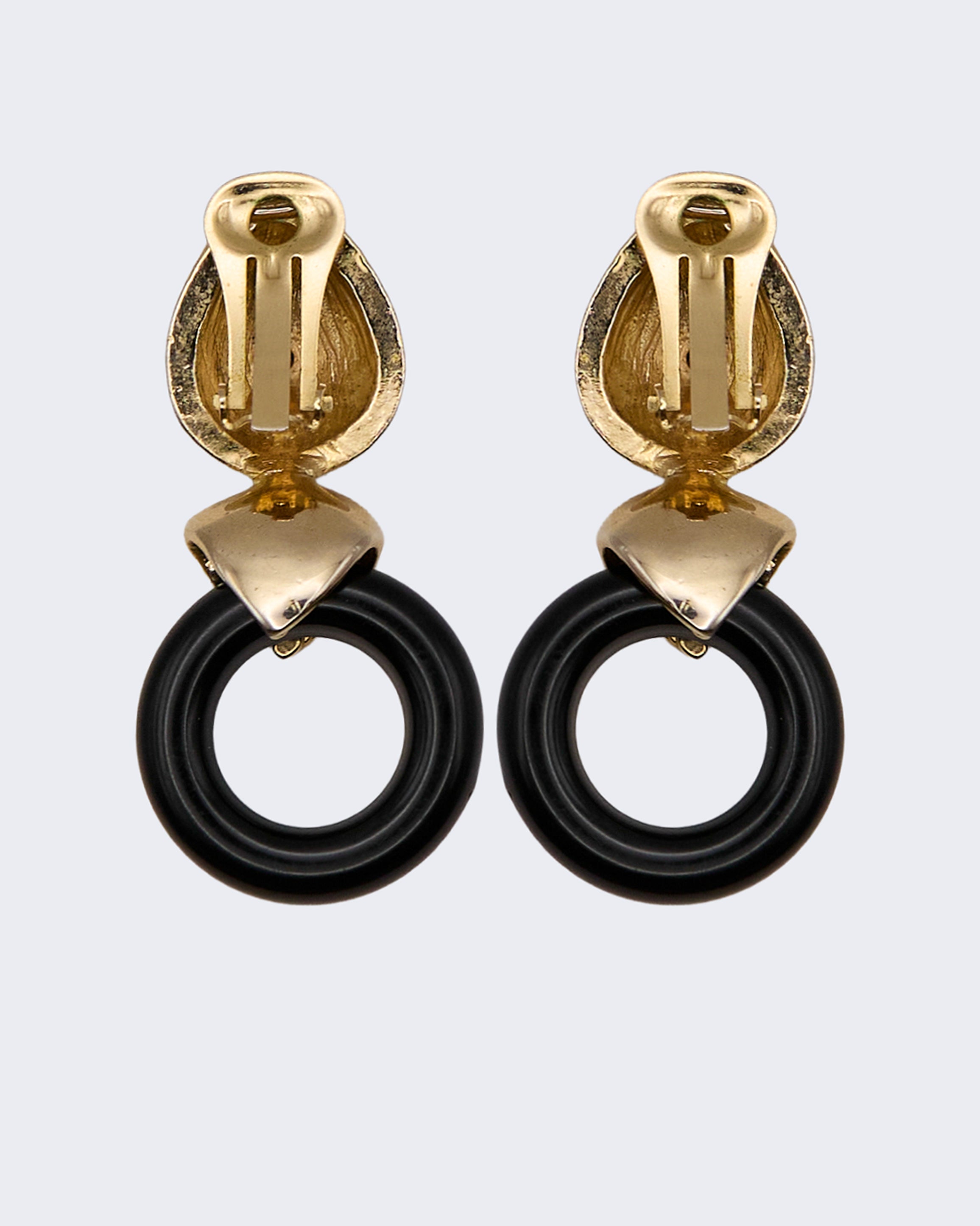 Boucles d'oreilles « Anneau noir »