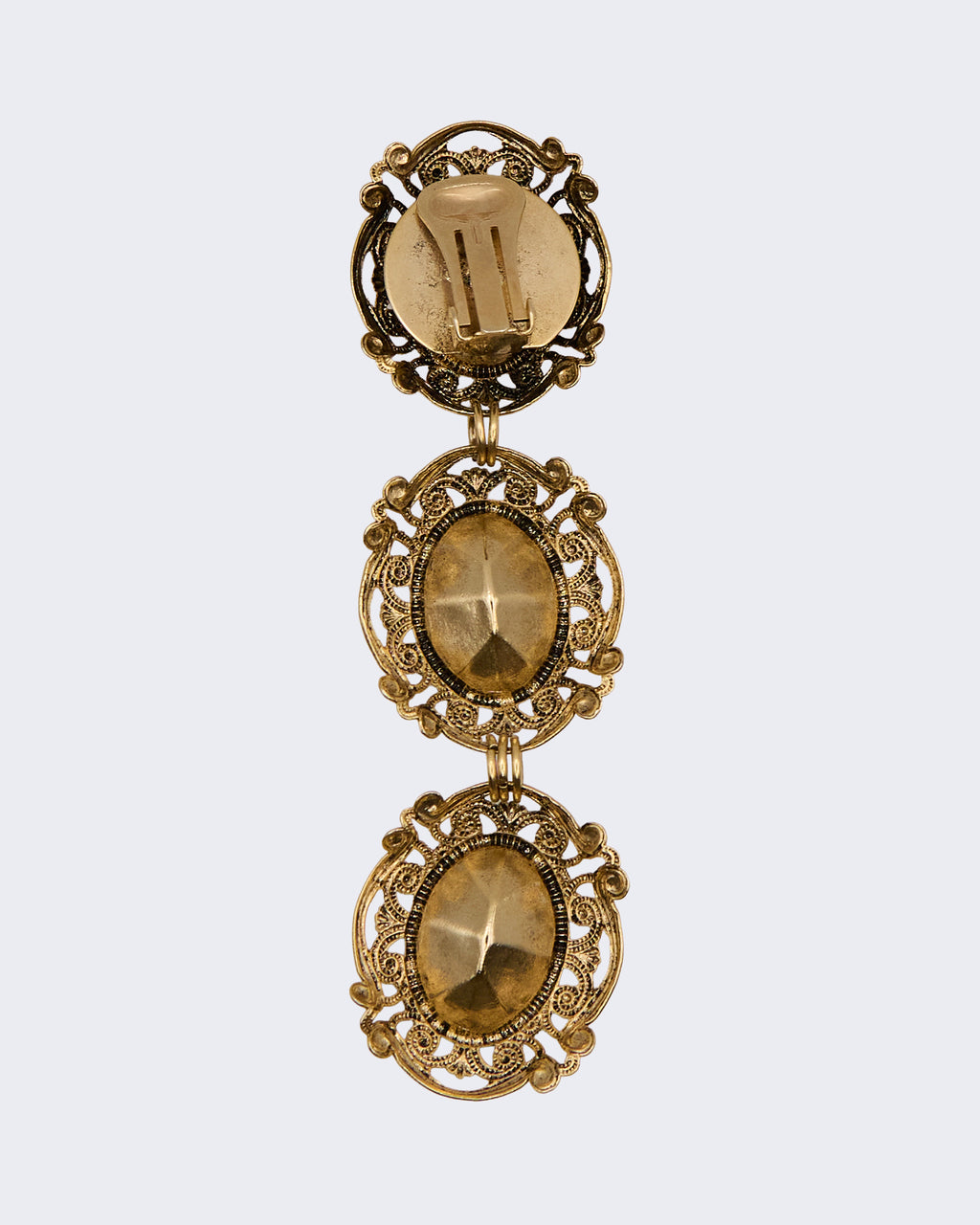 Orecchini Vintage Filigrana Turchese – Pendenti Barocchi Dorati