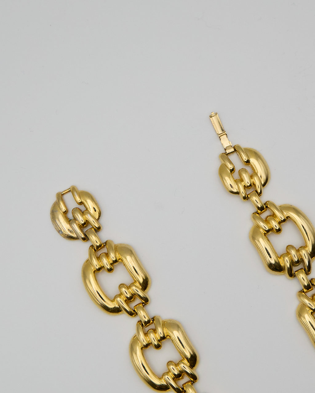 Collana Vintage Anni ’80 a Catena in Metallo Oro – Maglie Grandi Lucide