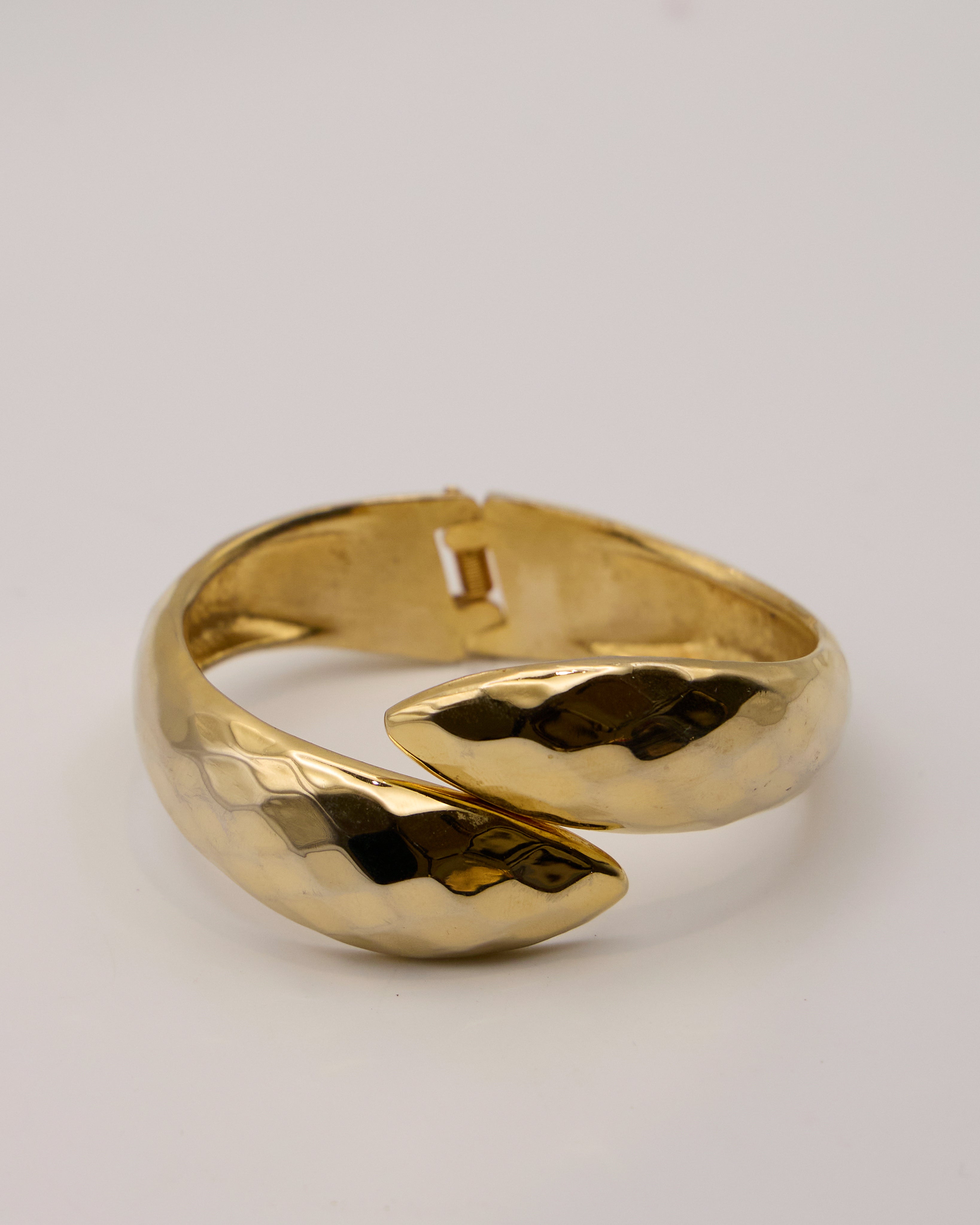 Snake Head Design Cuff/Bangle with Hammered Finish