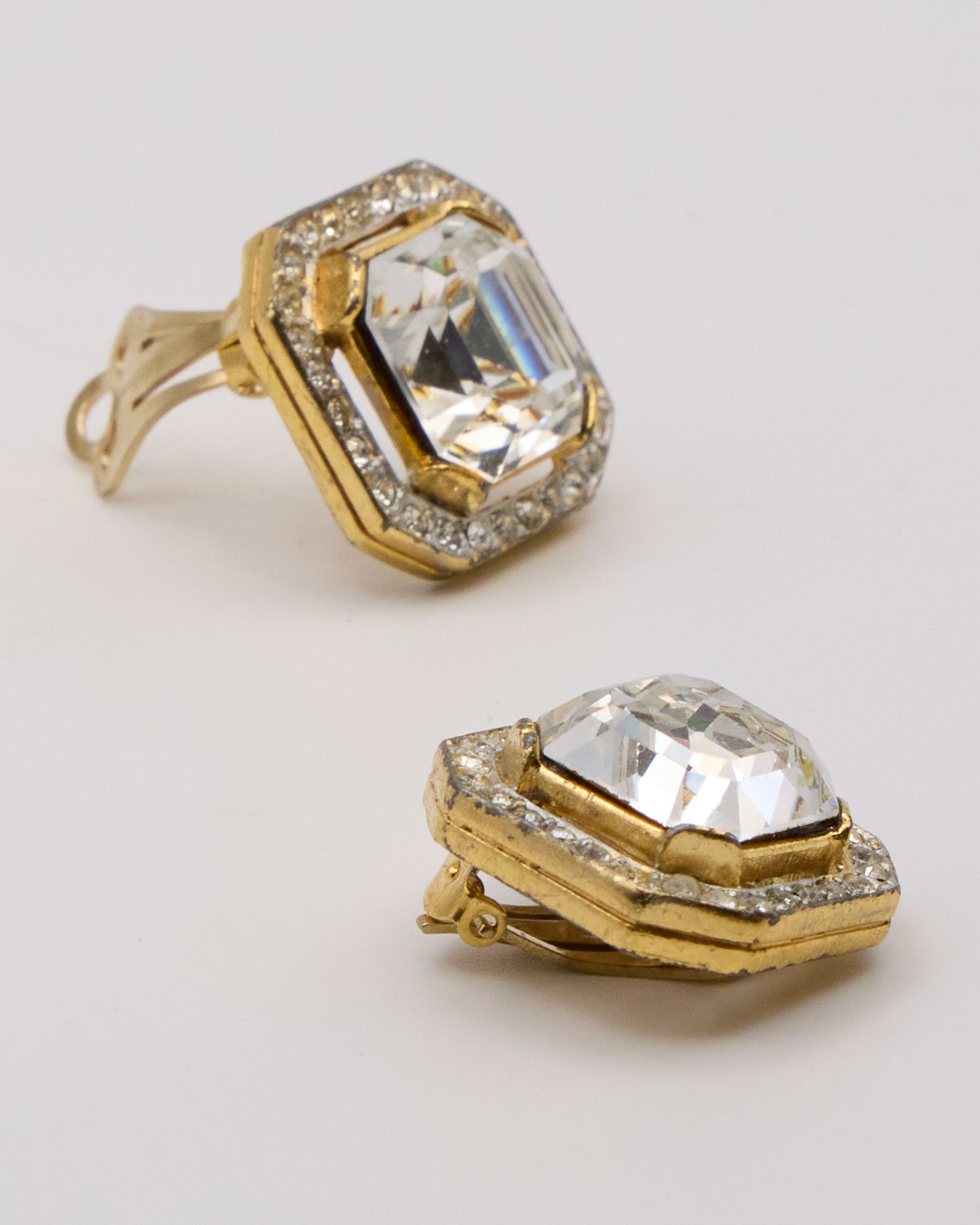 Boucles d'oreilles « cristal octogonal »
