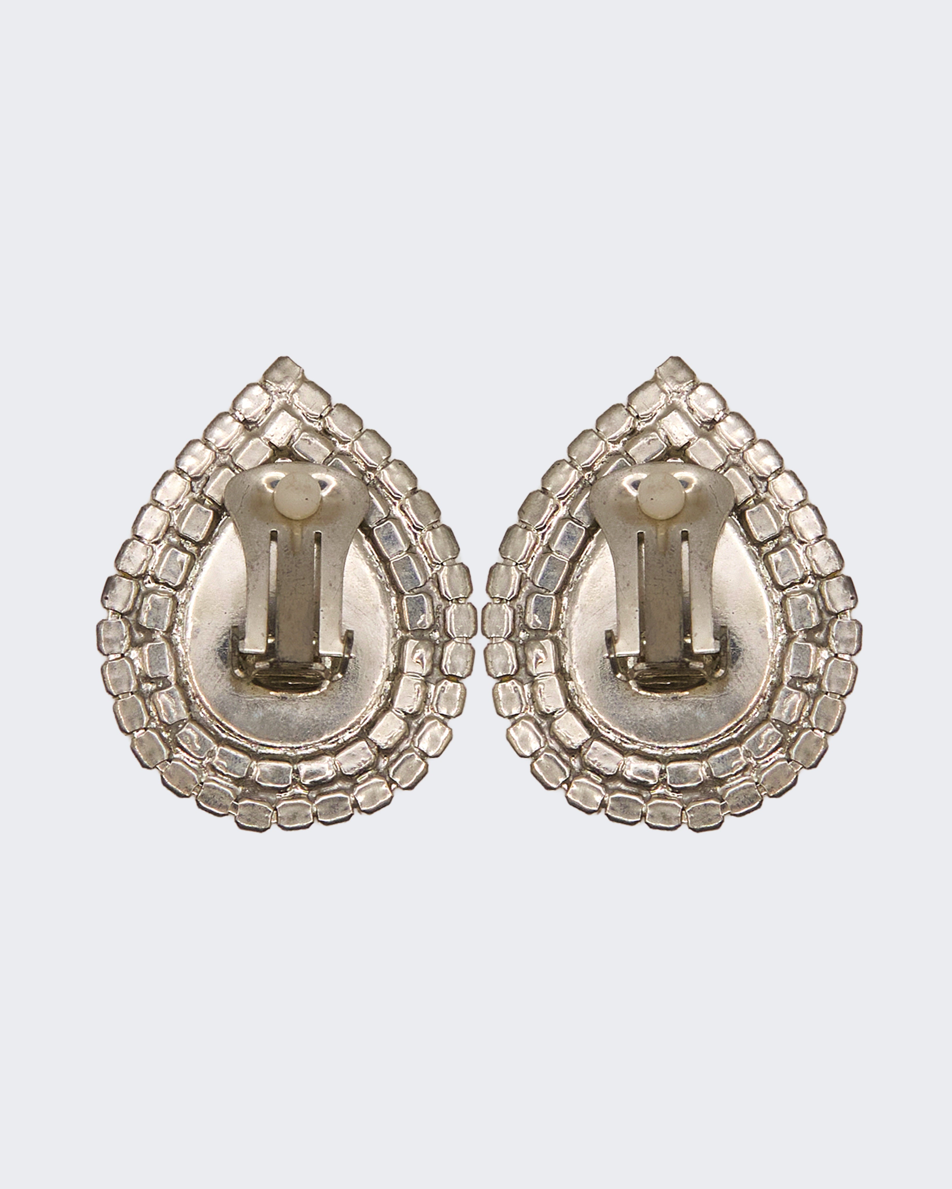 Orecchini a Lobo con Perla a Goccia e Strass – Stile Lady D Vintage