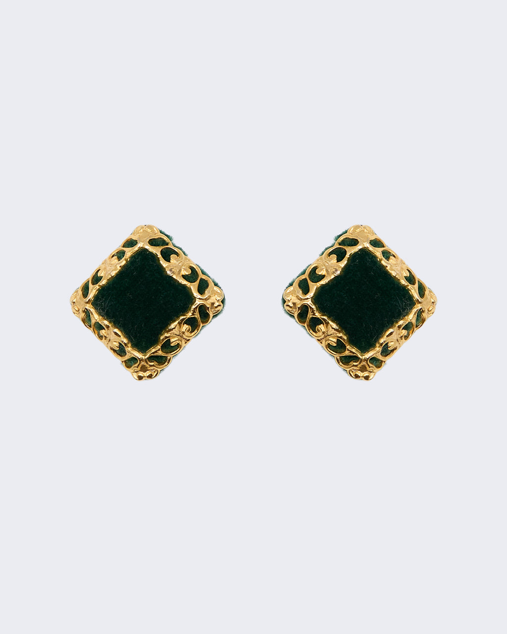 Green Velvet Earrings