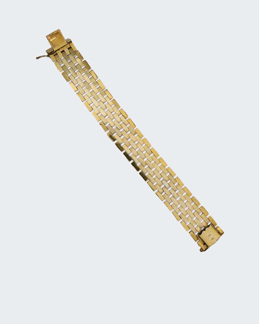 Bracciale vintage a maglia carrarmato in argento