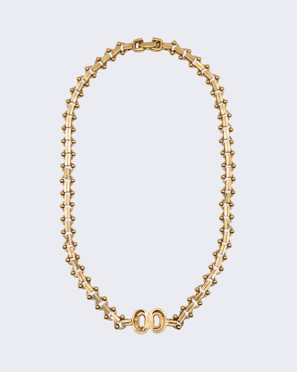 Collana Vintage Dorata con Dettaglio Strass – Necklace Elegante Minimal Chic